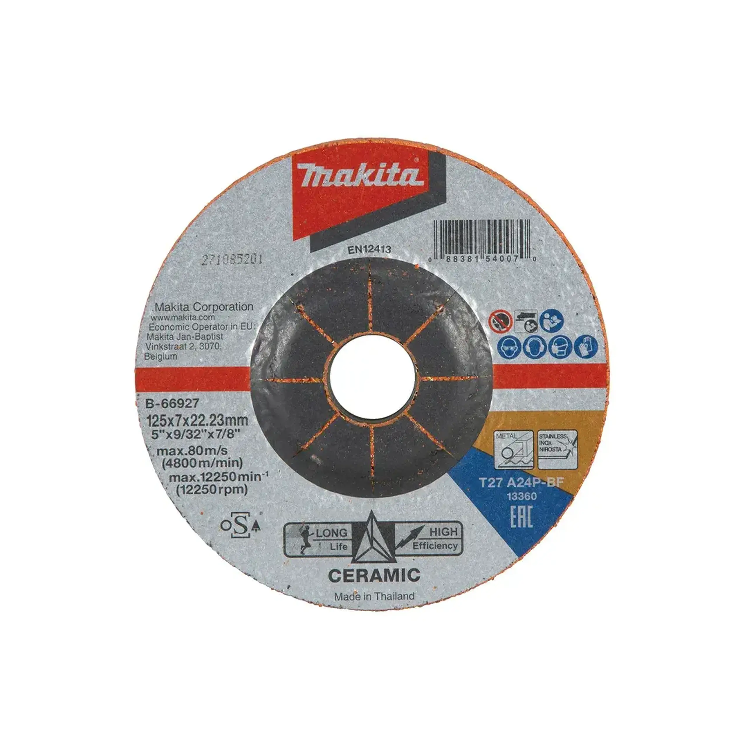 Disc abraziv pentru metal 125 * 22.23 mm Makita