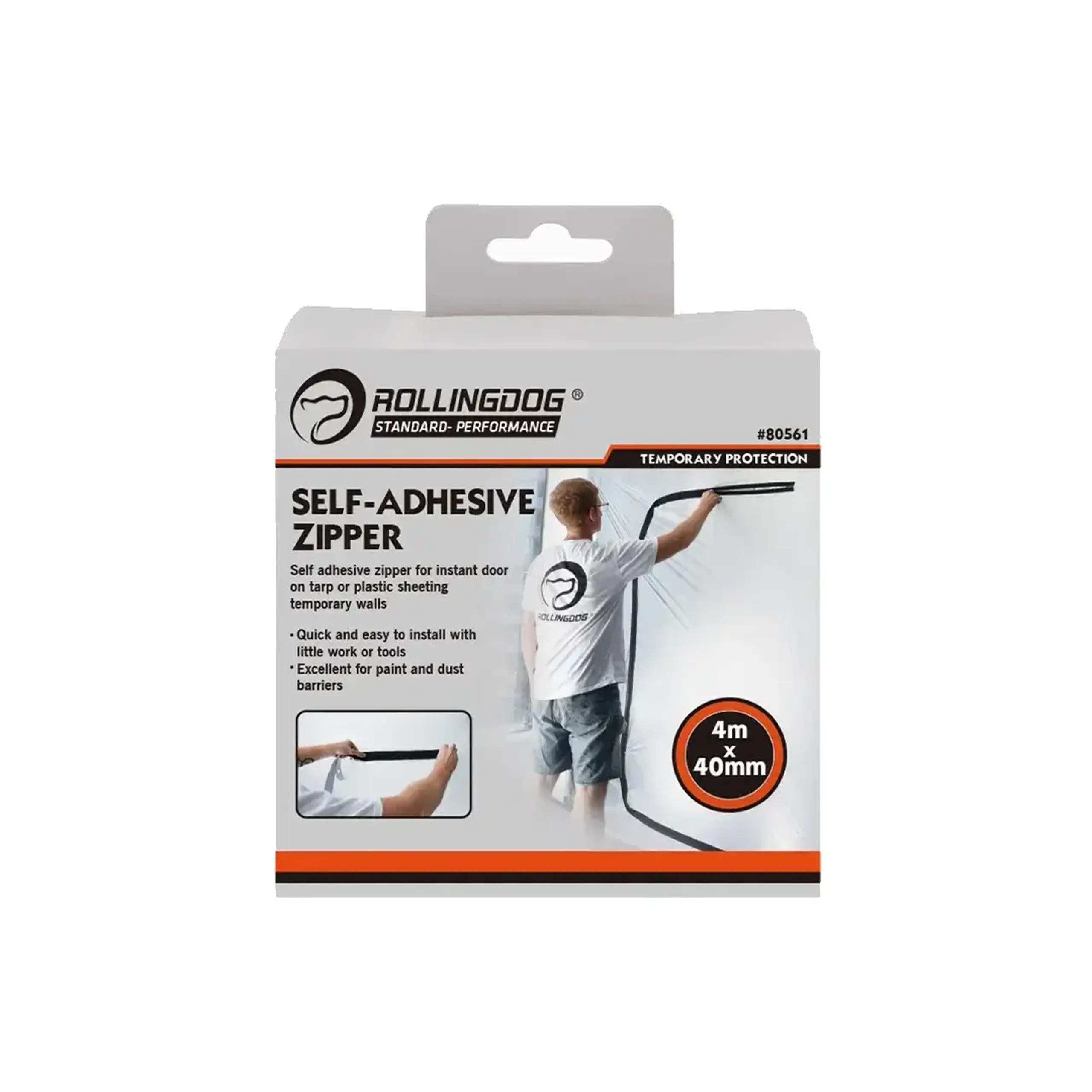 Fermoar cu adeziv 40 mm x 4 m Rollingdog