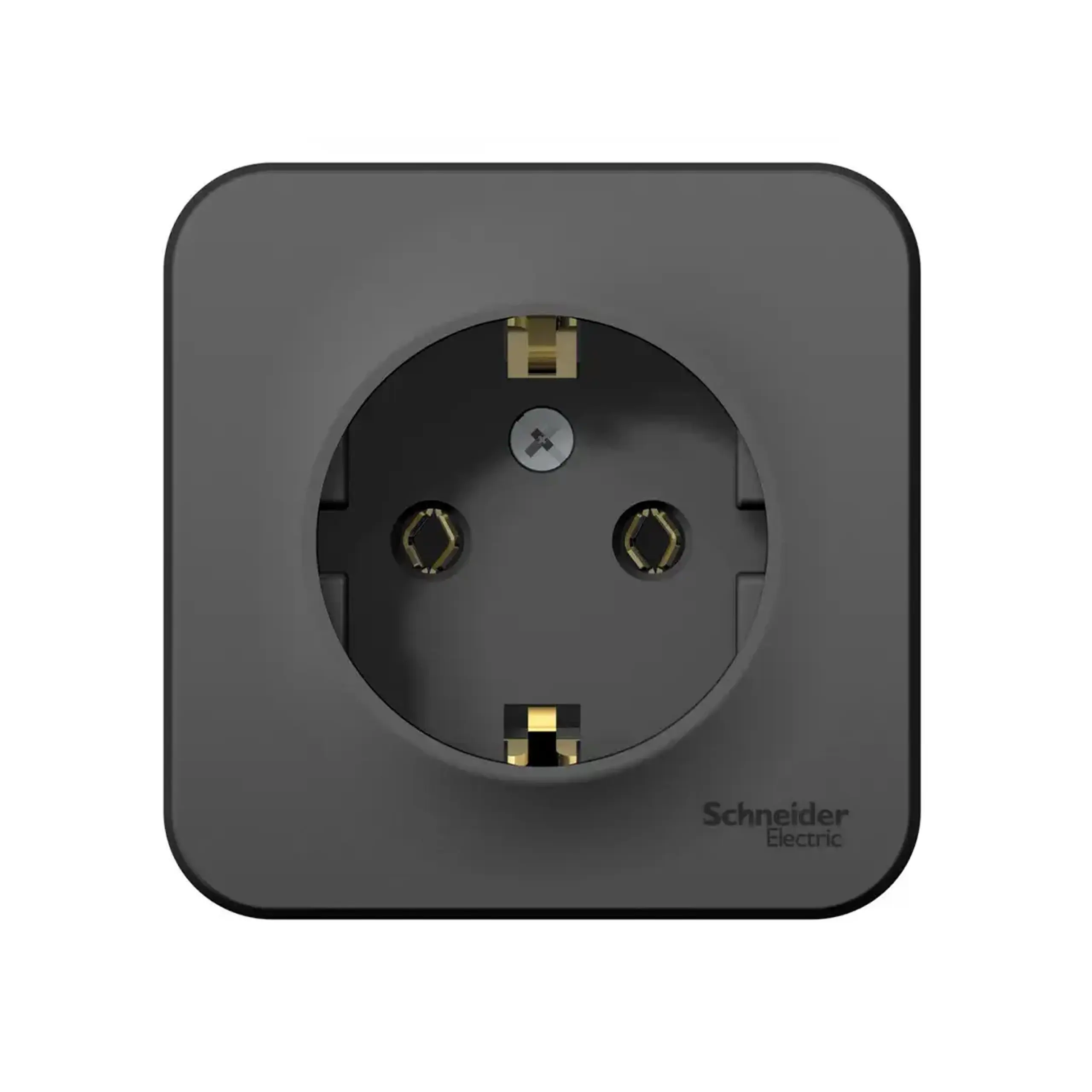 Priză cu împământare blanca 16 A 220 - 240 V antracit Systeme Electric