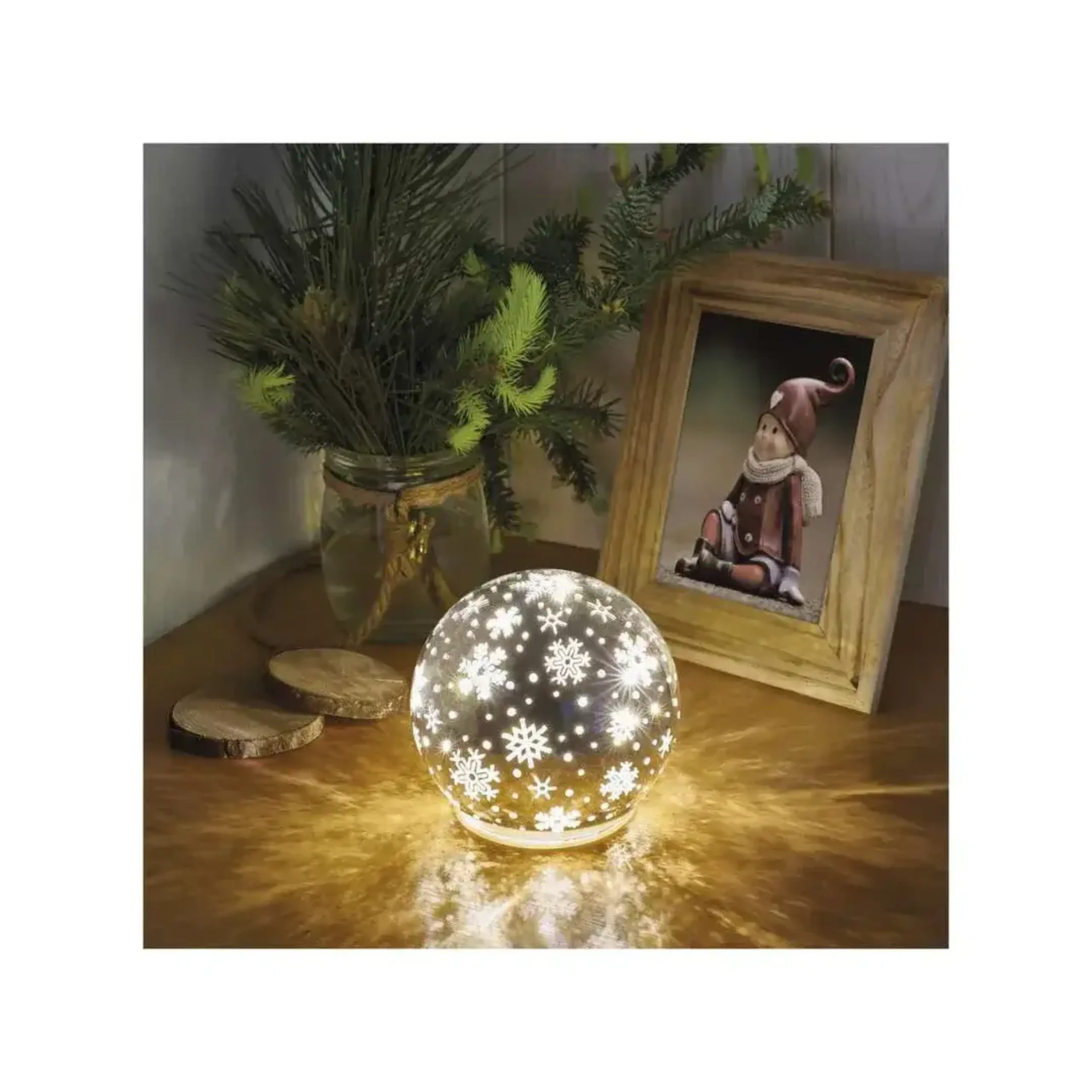 Decor de crăciun Glob 12 cm 3000 K 4.5 V DC IP20 LED EMOS
