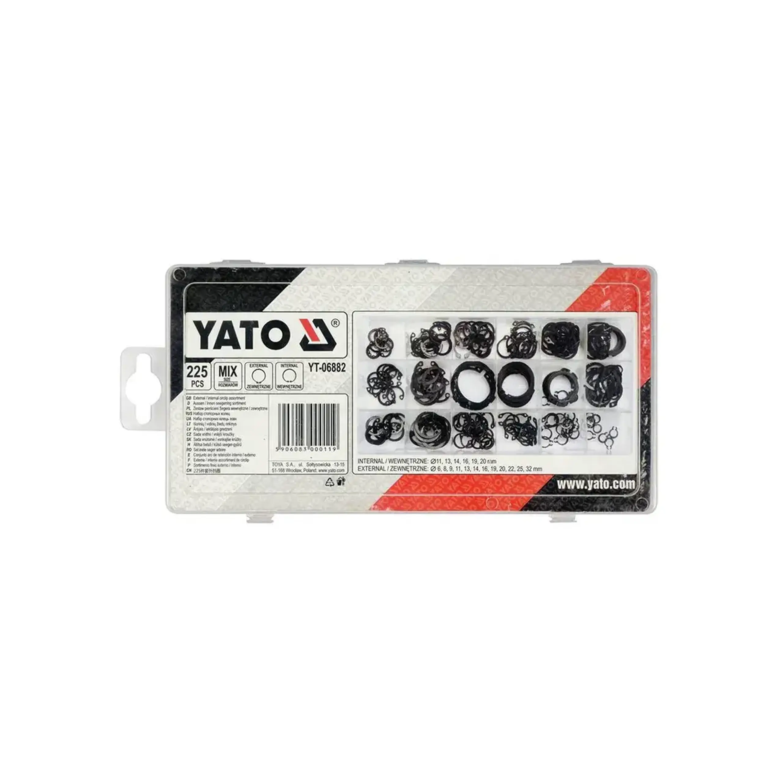 Set siguranțe tip inel Seeger Interior/Exterior Yato