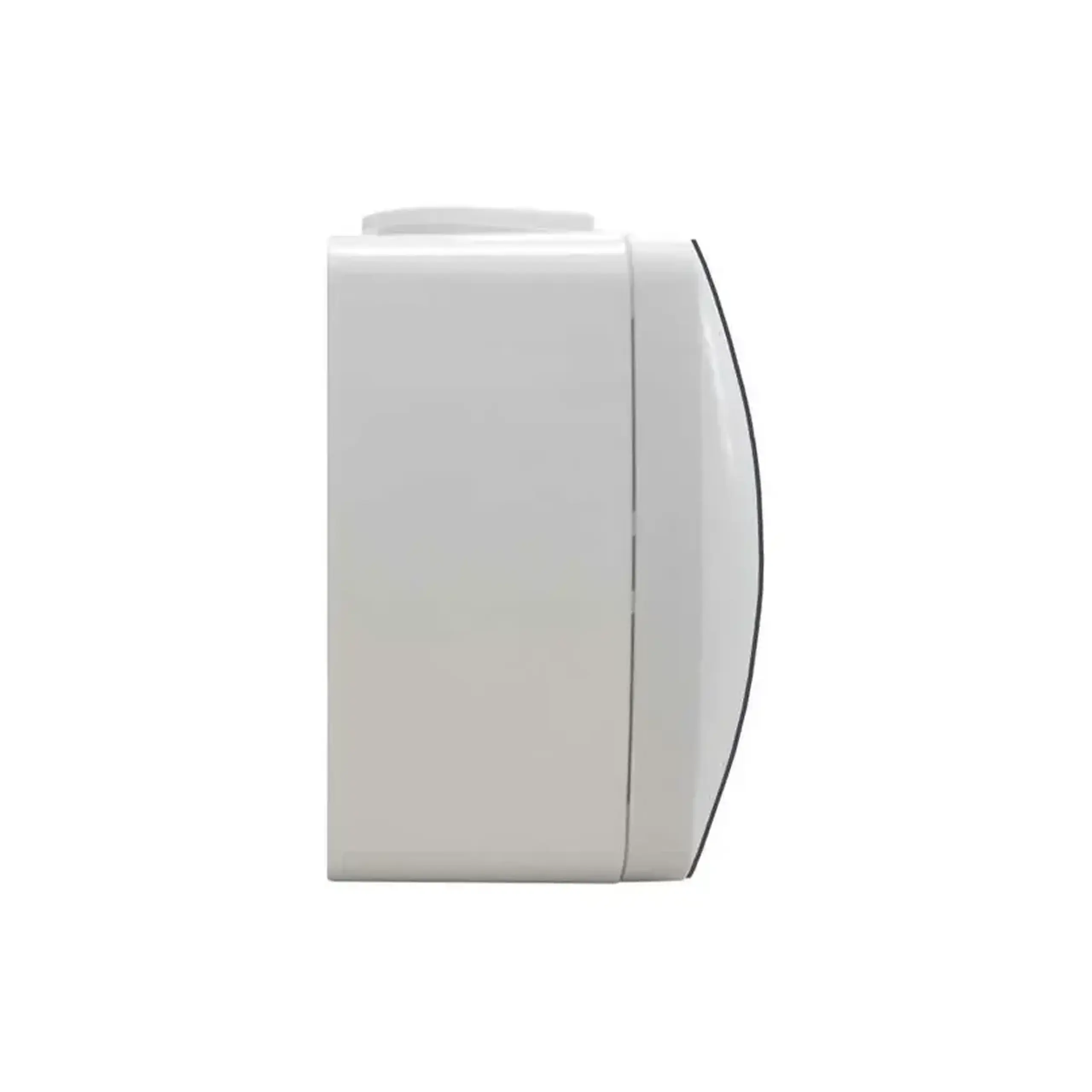 Priză dublă exterioară cu întrerupător 10/16 A 220 - 240 V Alb/Gri Elmos