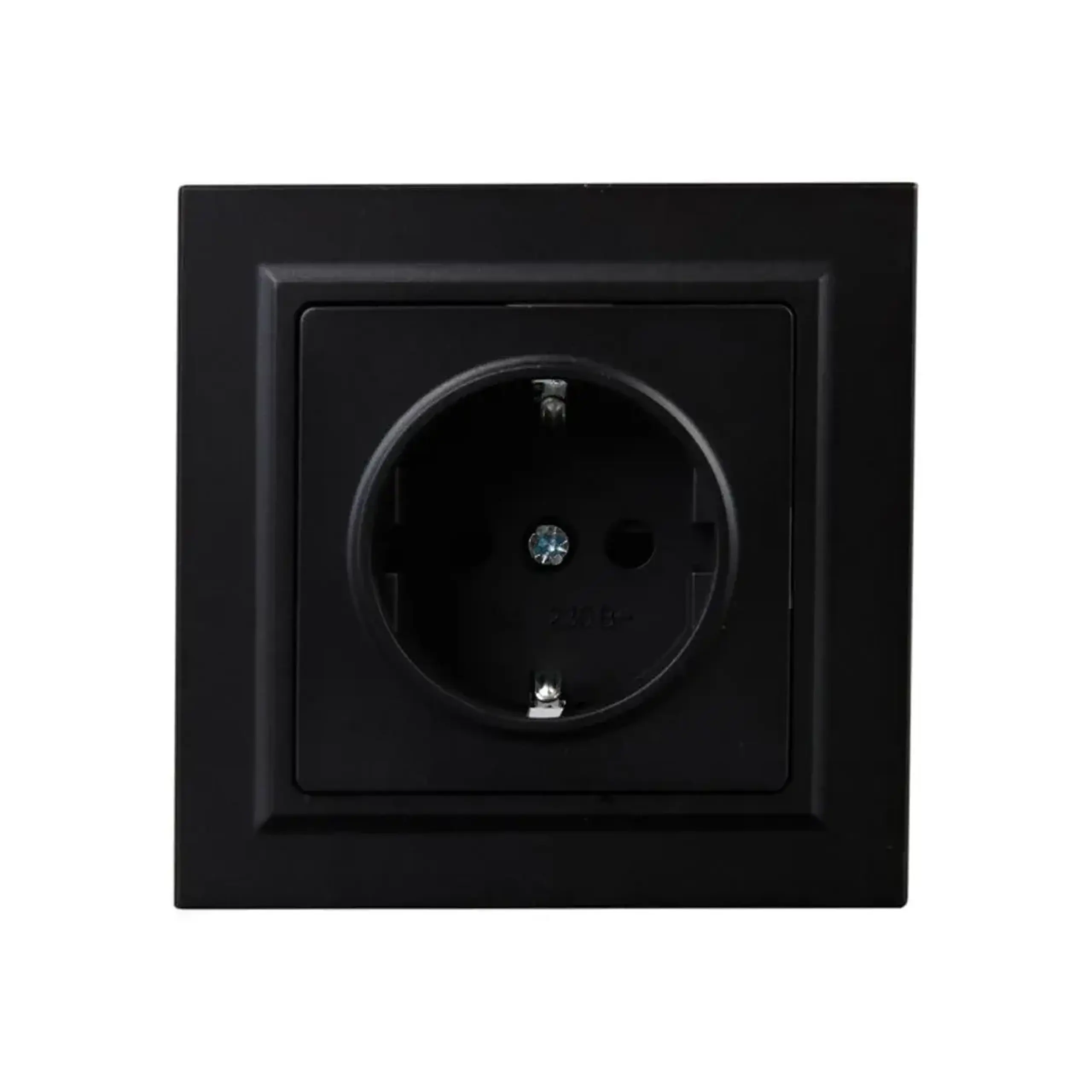 Priză cu împământare și obturator BRITE 16 A 220 - 240 V Negru IEK
