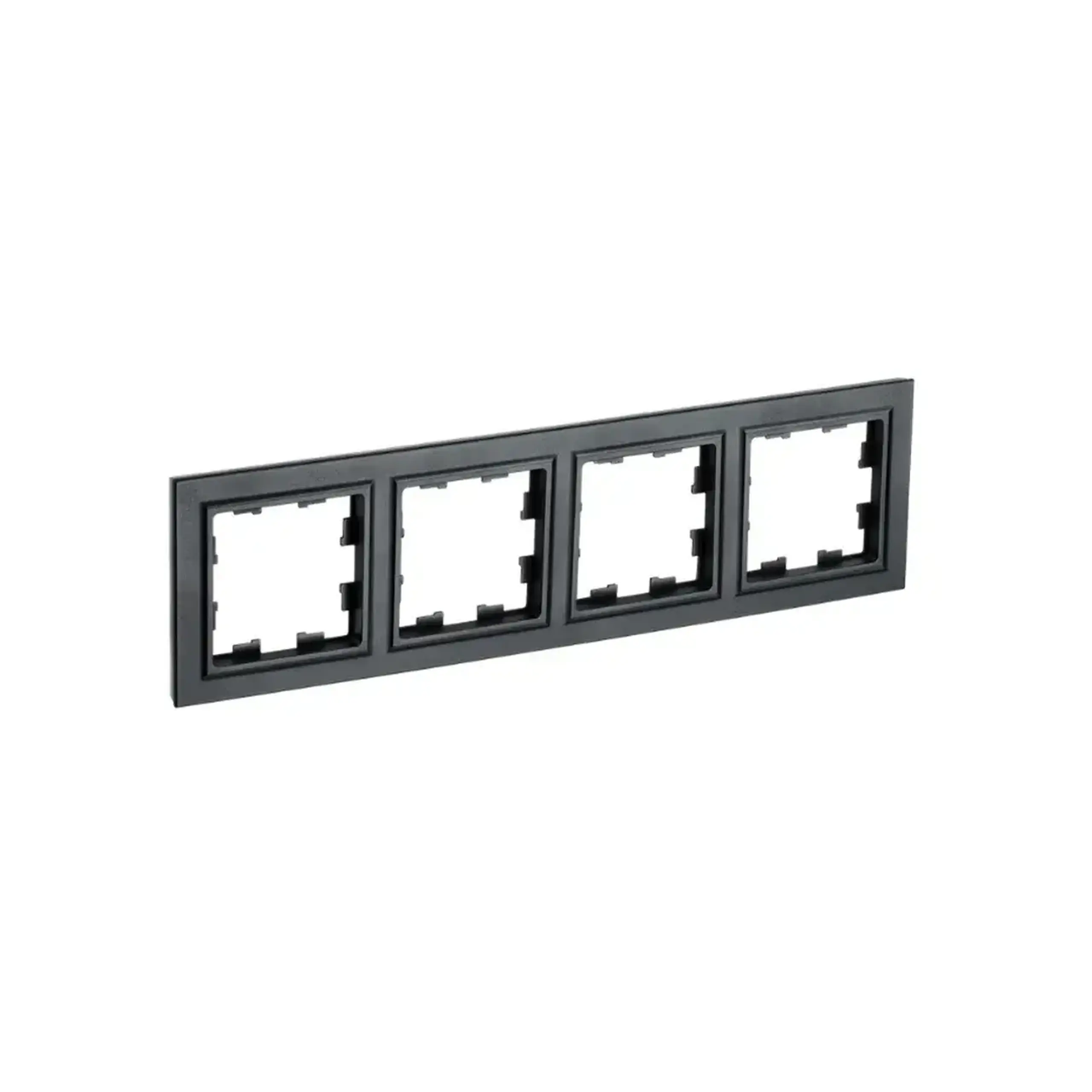 Ramă cu 4 locuri BRITE Negru IEK - Dimensiuni (L x W x H x Ø) 298 x 84.1 x 10.9 mm