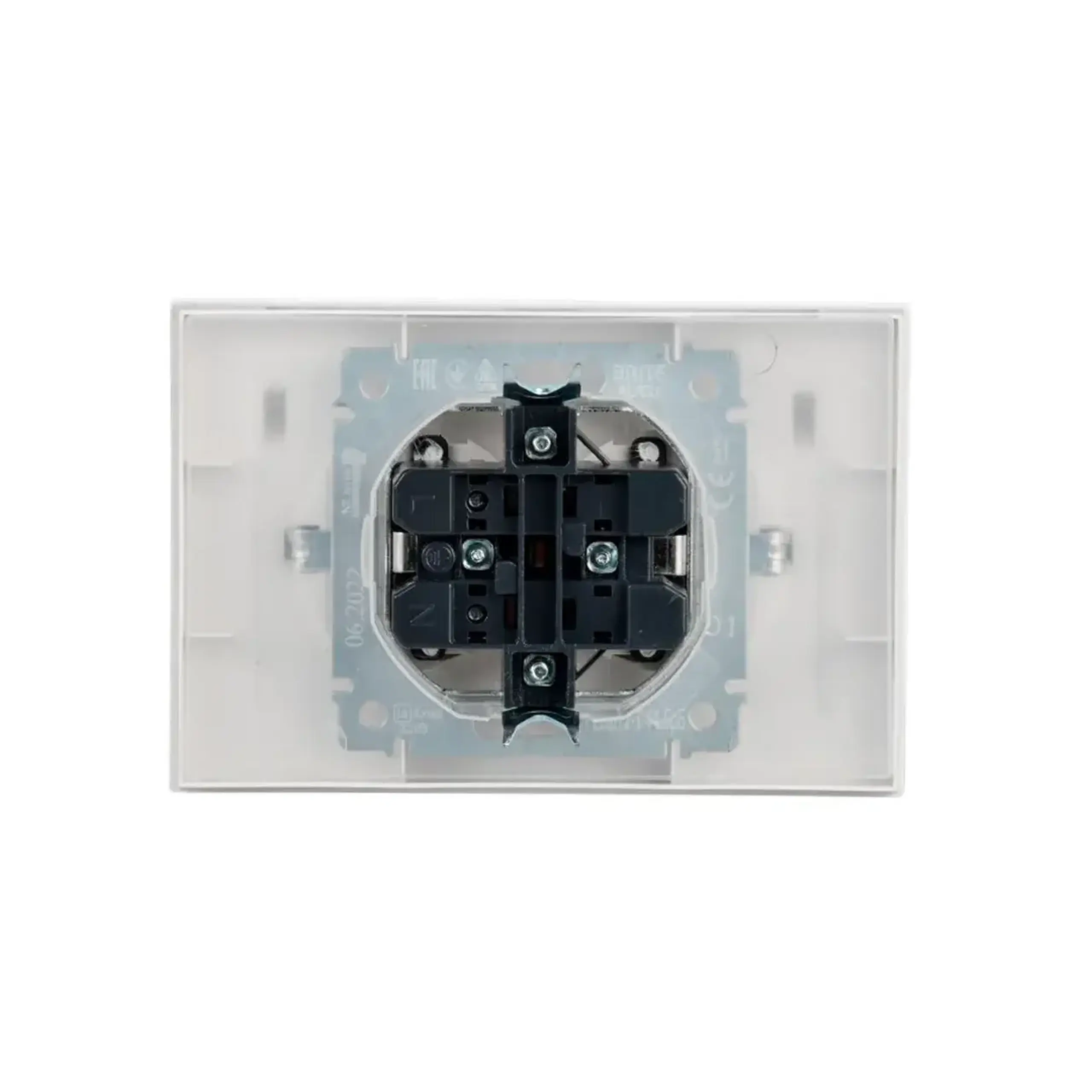 Priză dublă cu capac BRITE 16 A 220 - 240 V Alb IEK