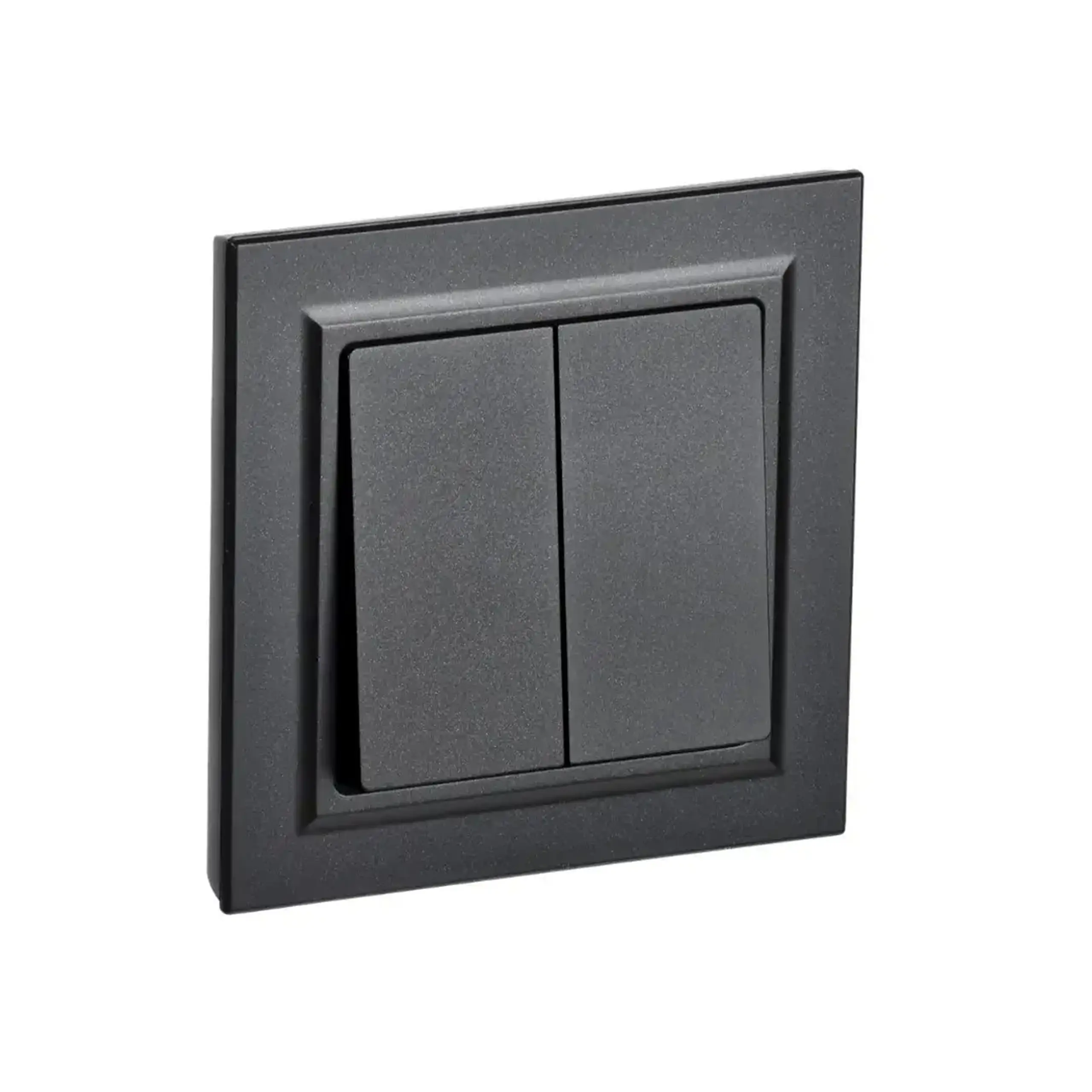 Întrerupător dublu BRITE 10 A 220 - 240 V Negru IEK