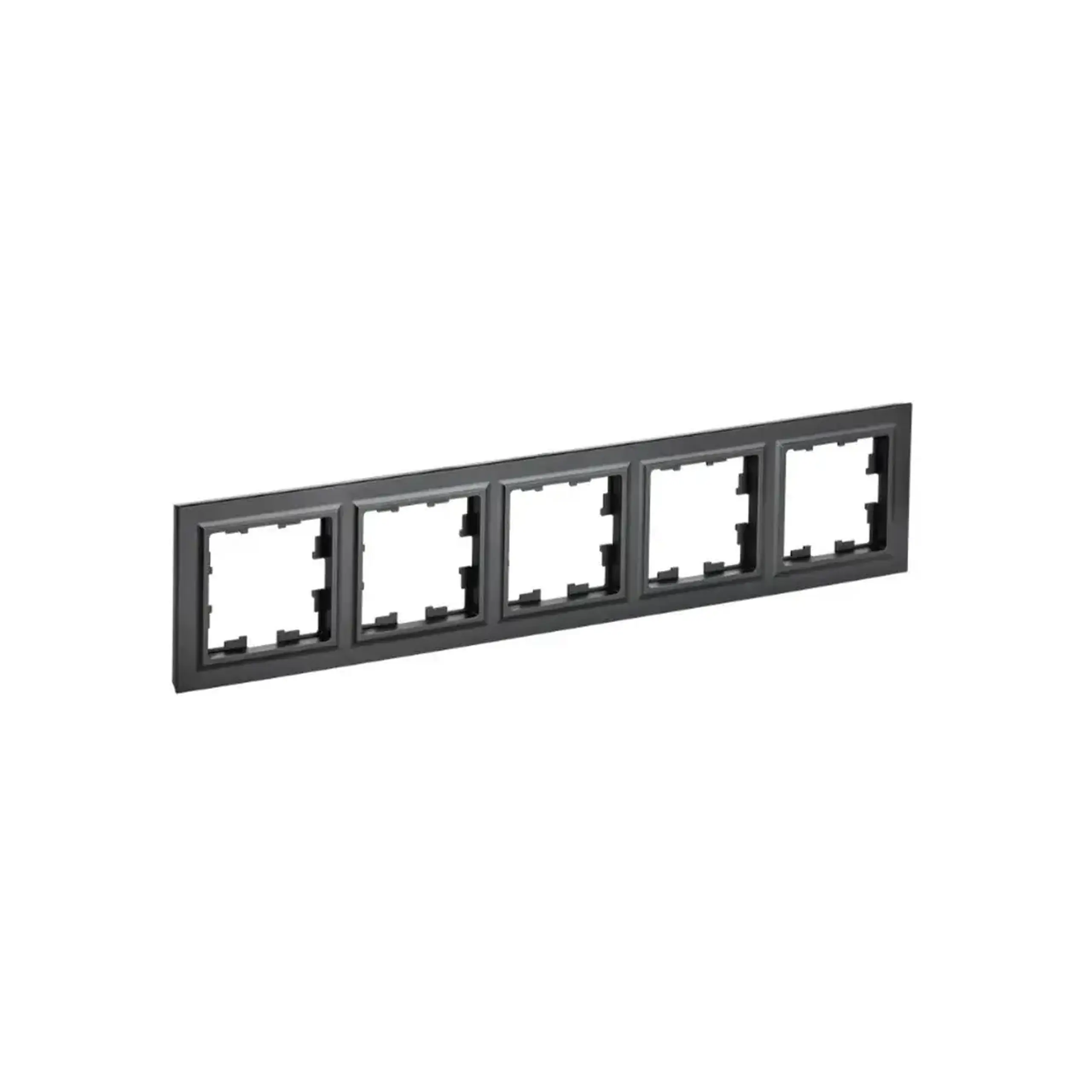 Ramă cu 4 locuri BRITE Negru IEK - Dimensiuni (L x W x H x Ø) 368.8 x 84.1 x 10.9 mm