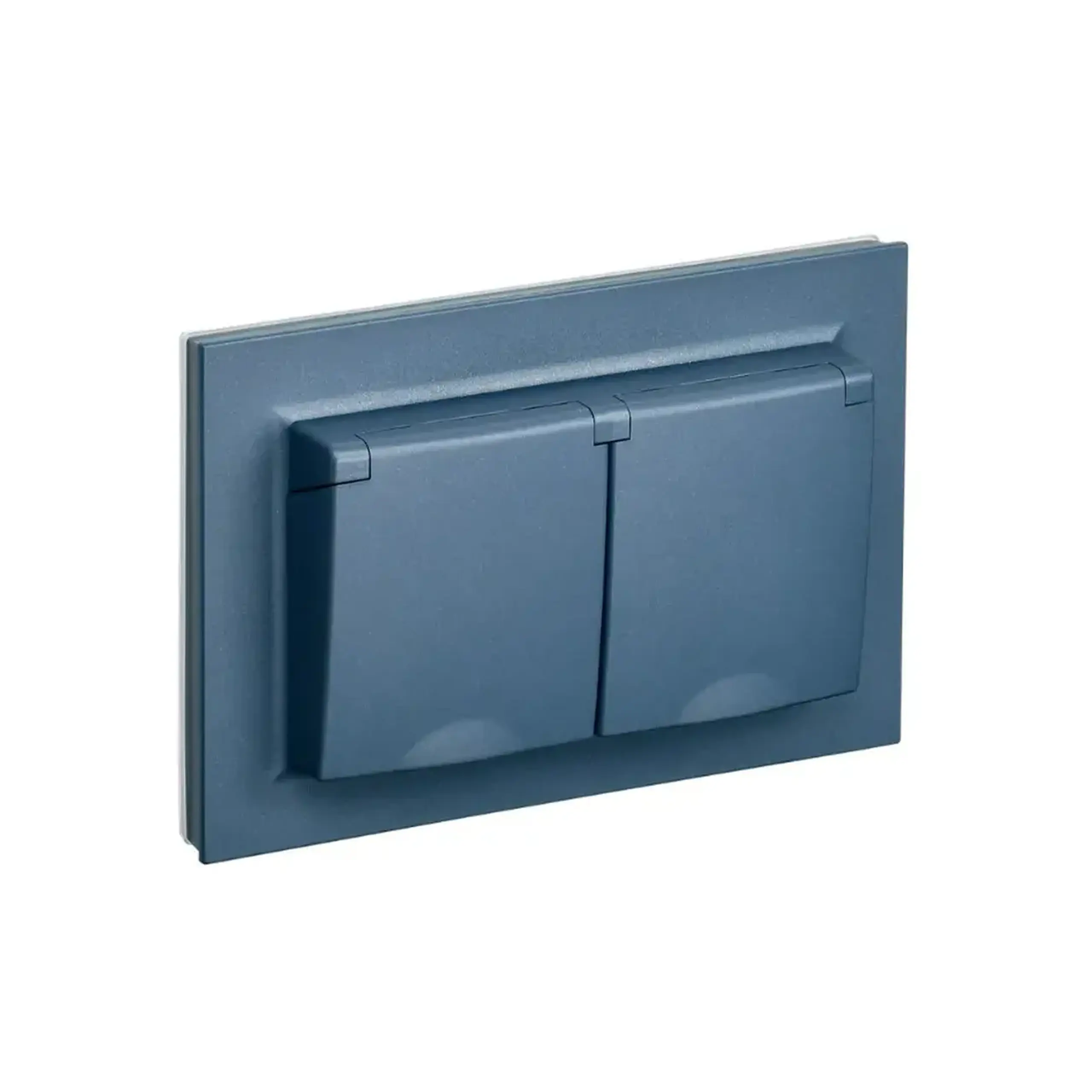 Priză dublă cu capac BRITE 16 A 220 - 240 V Alb IEK - Culoare Marengo