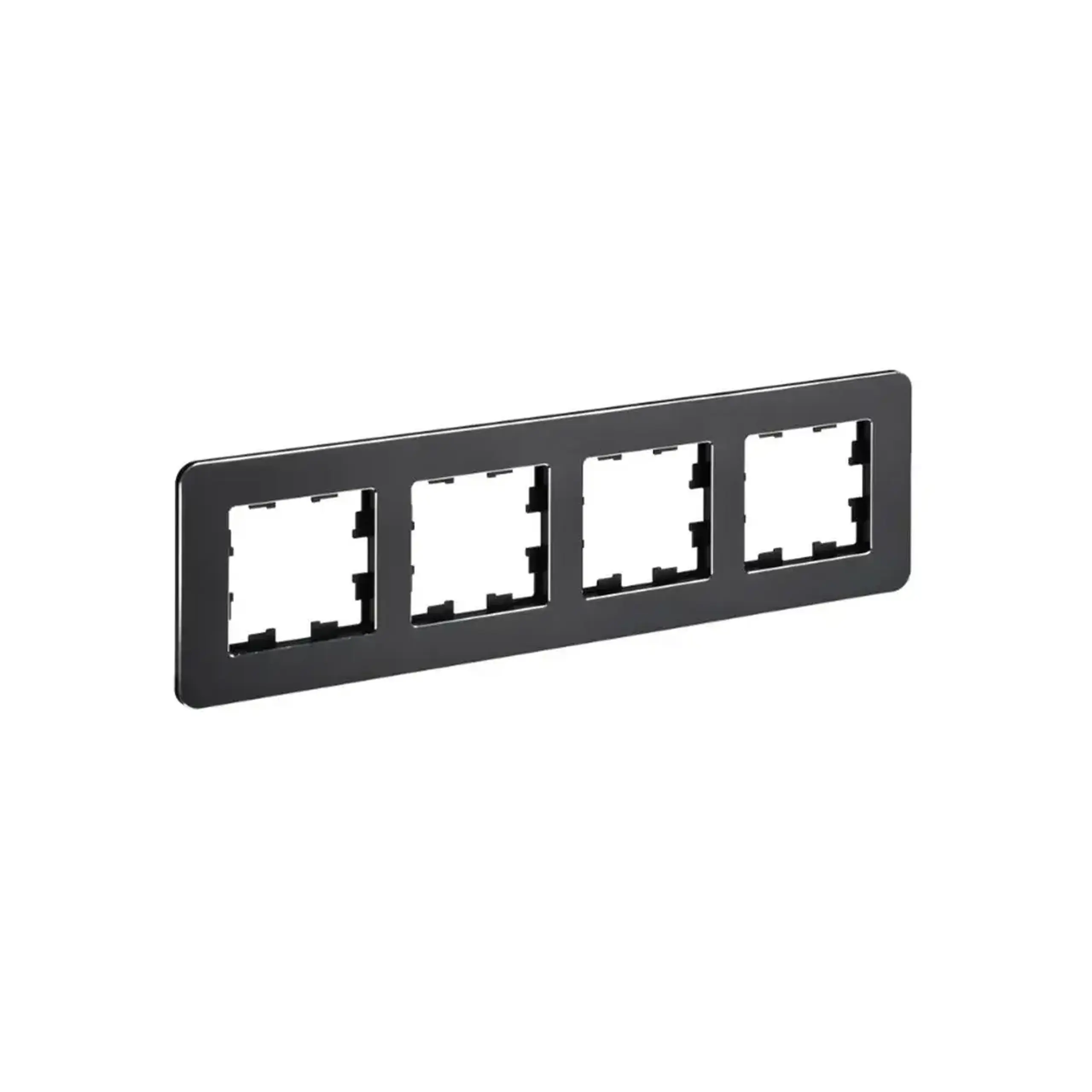 Ramă cu 4 locuri BRITE Negru IEK - Dimensiuni (L x W x H x Ø) 307.6 x 94 x 9.9 mm