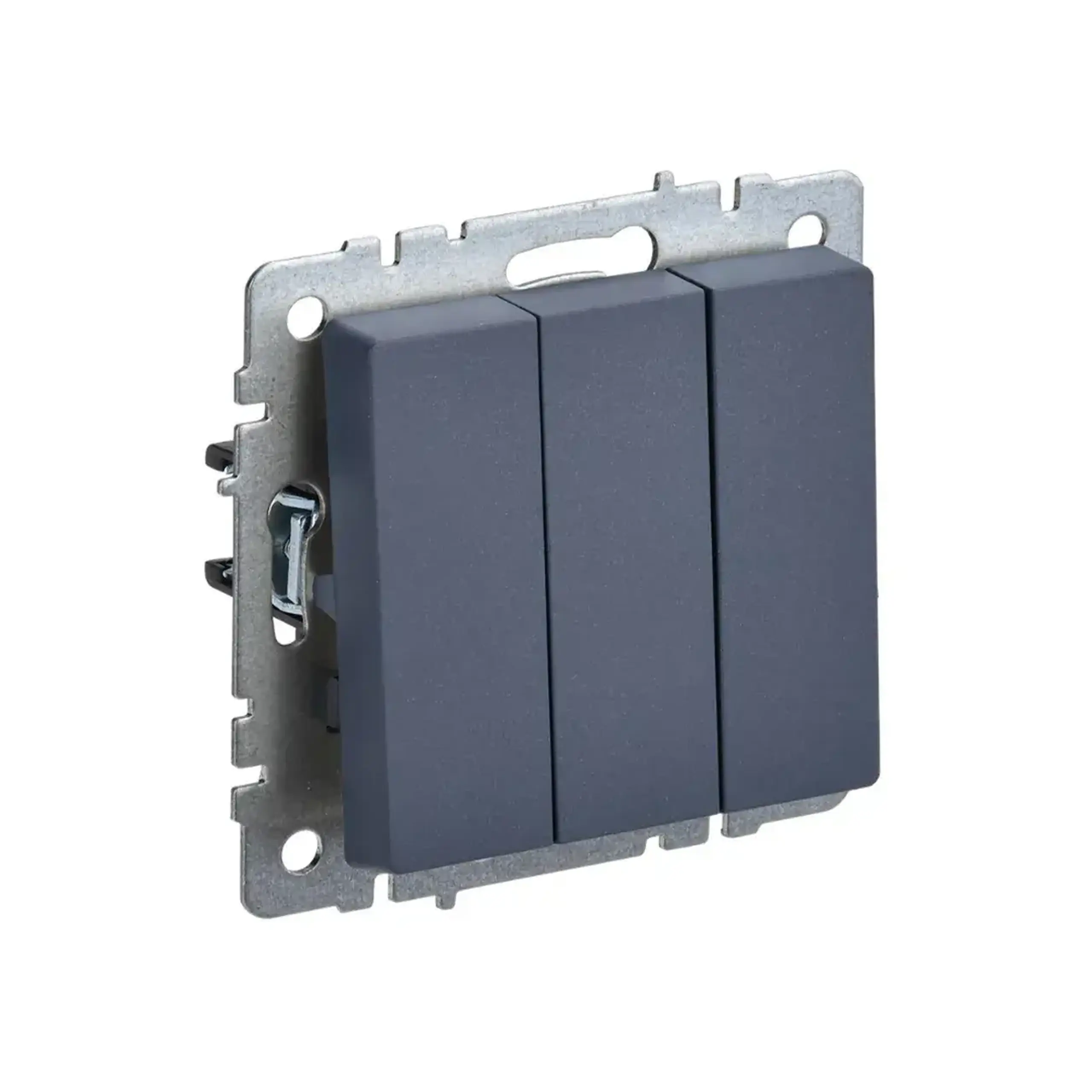Întrerupător triplu BRITE 10 A 220 - 240 V Alb IEK - Culoare Marengo