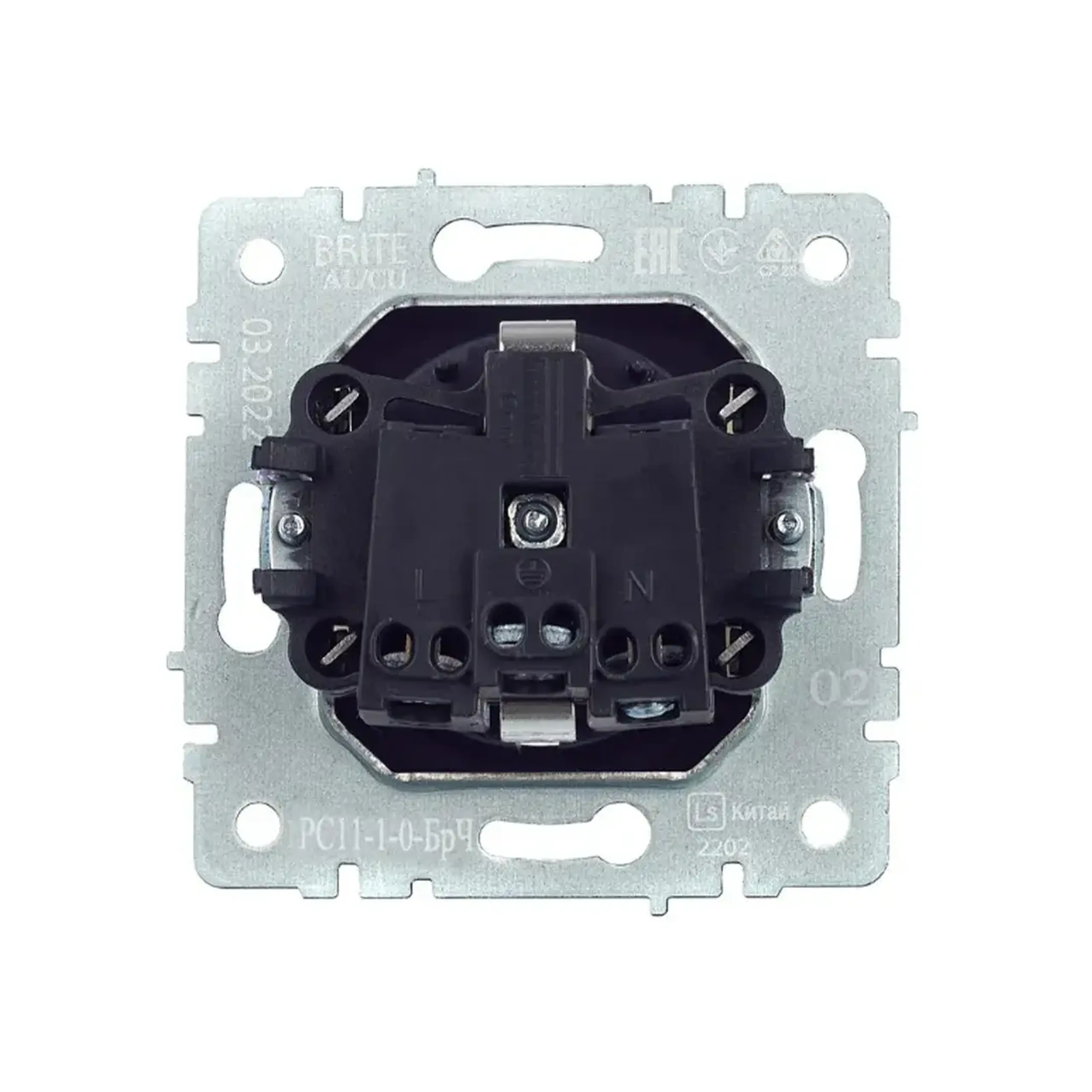 Priză cu obturator și capac BRITE 16 A 220 - 240 V Negru IEK