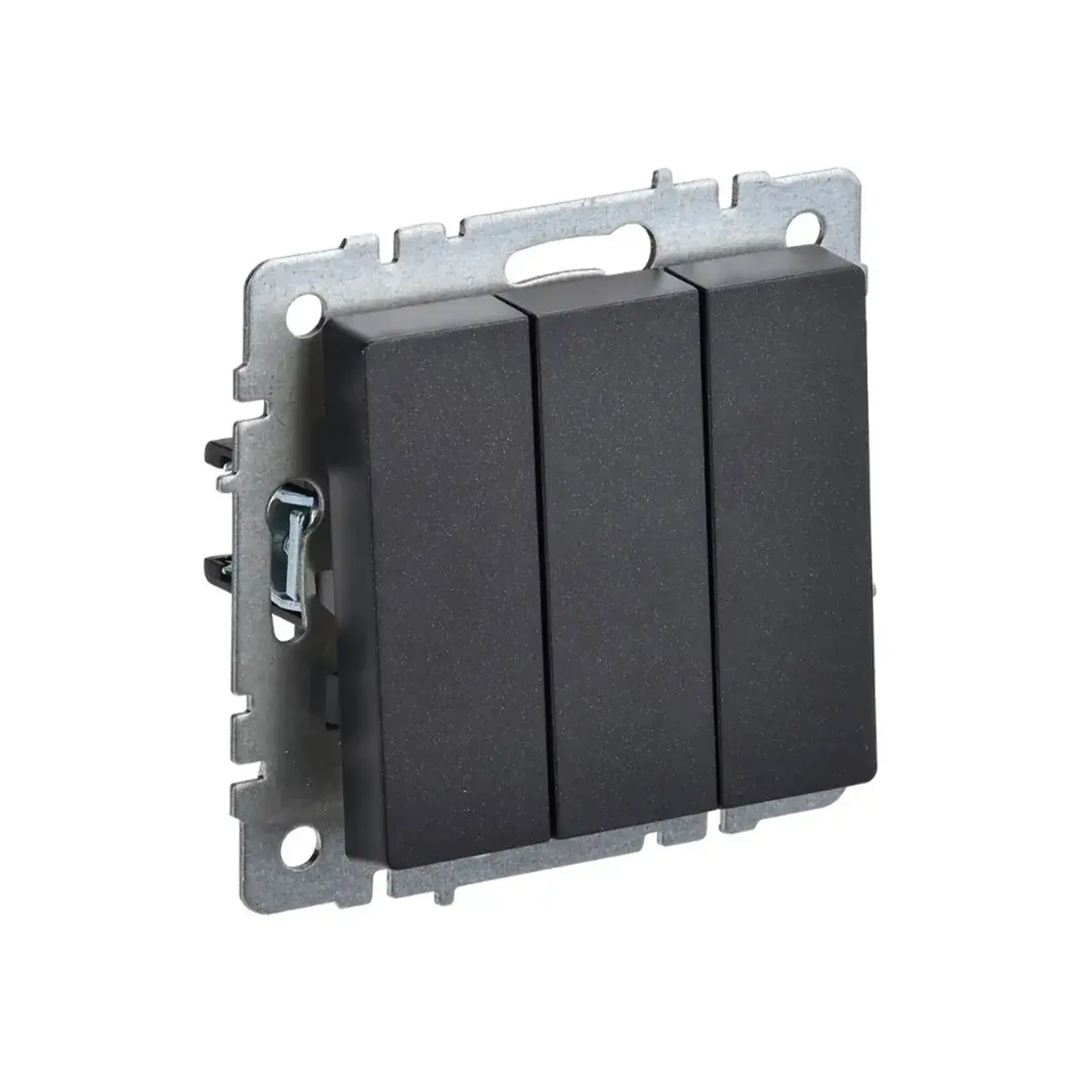 Întrerupător triplu BRITE 10 A 220 - 240 V Alb IEK - Culoare Negru
