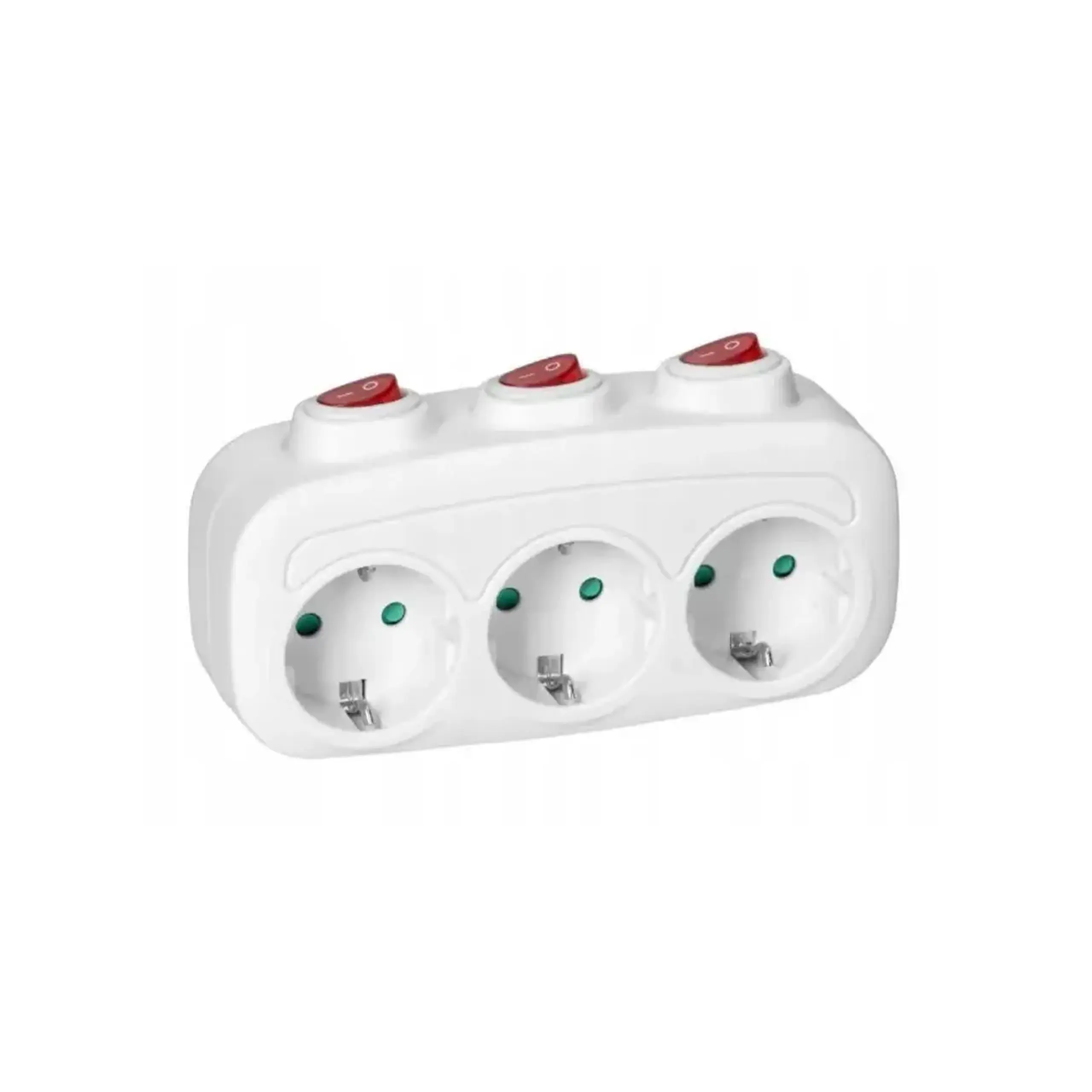 Adaptor triplu cu întrerupător 2P+Z 16 A 220 - 240 V IP20 ORNO