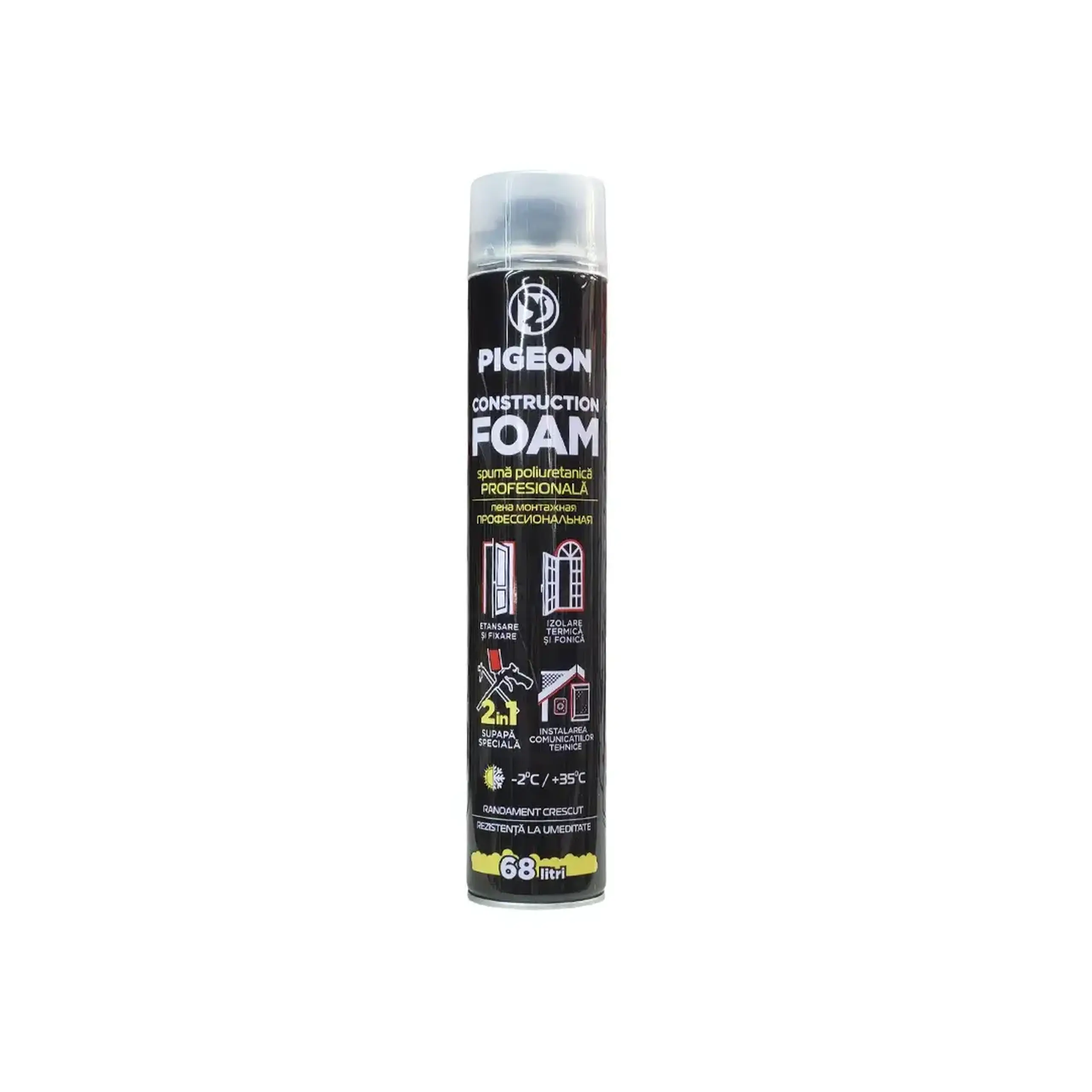 Spumă poliuretanică pentru montaj 2 în 1 850 ml Pigeon