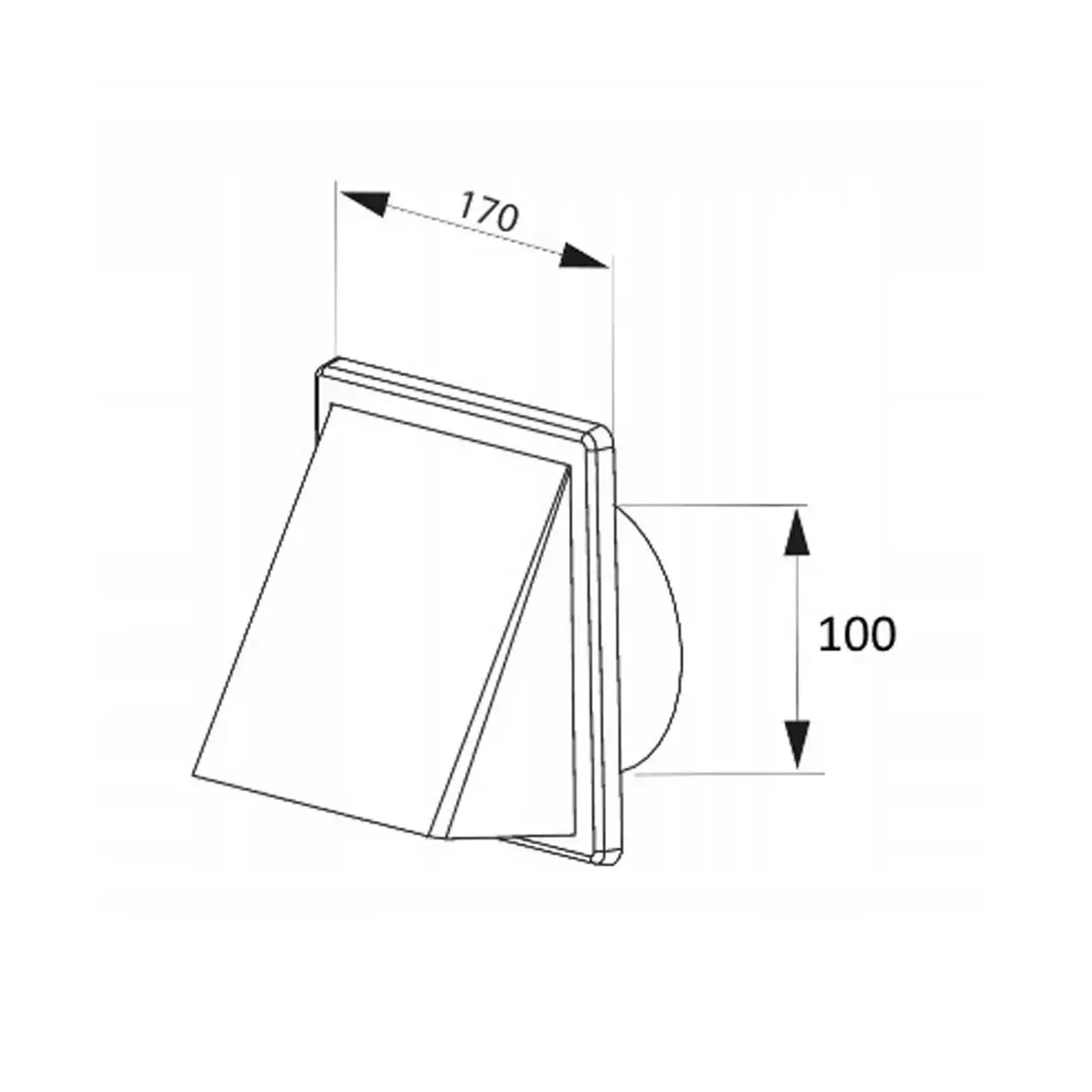 Grilă de ventilare 170 x 170 mm Plastic Grafit Virone