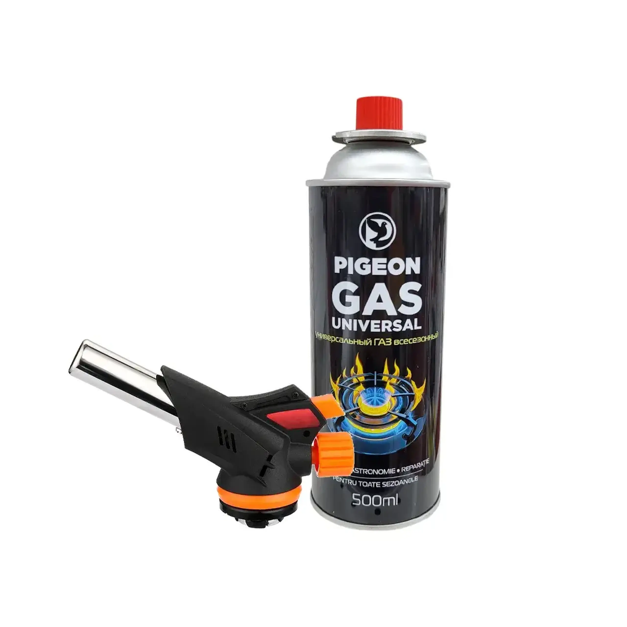 Set arzător + butelie de gaz 220 g Pigeon
