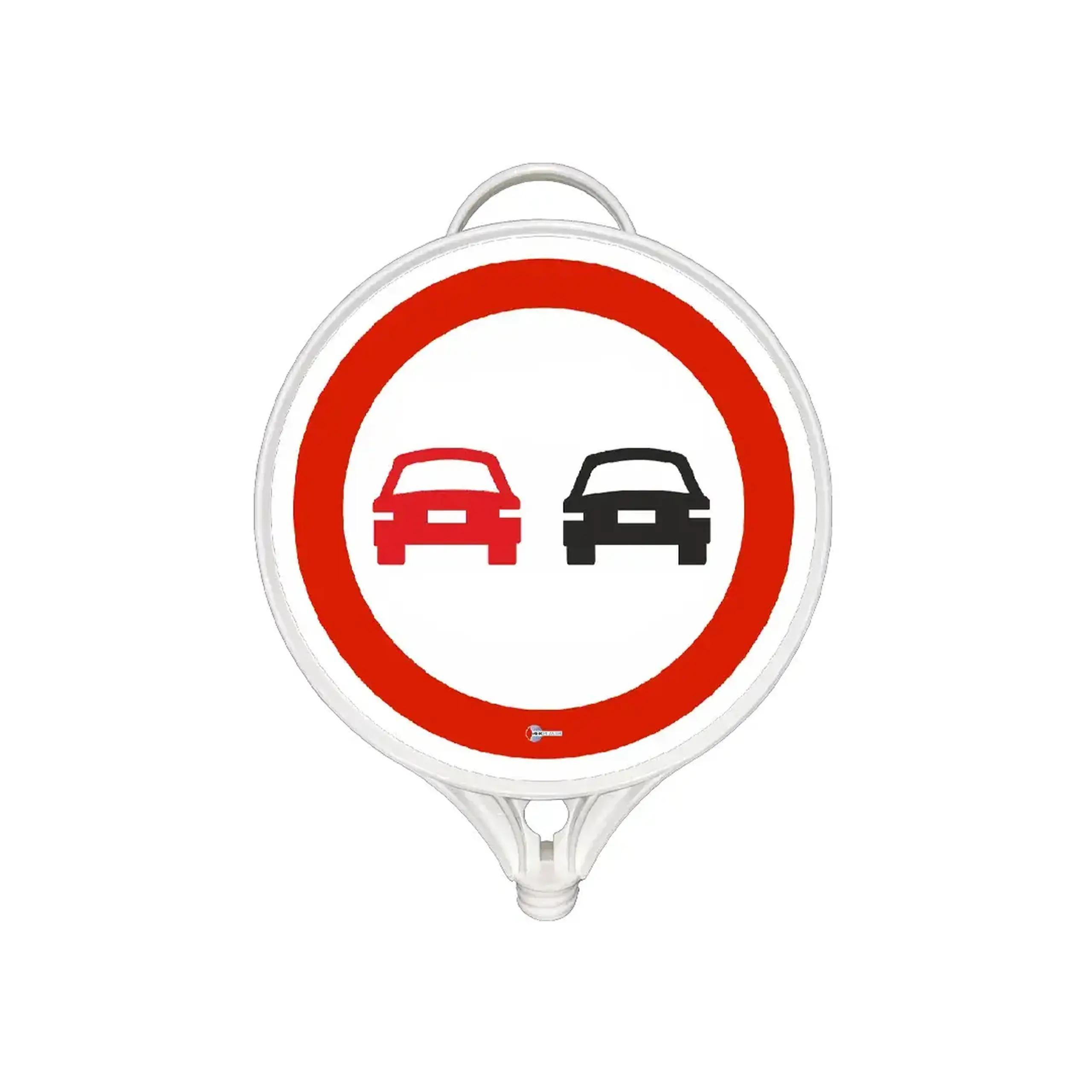 Indicator rutier rotund "Depășire interzisă" 390 x 280 mm Alb MFK