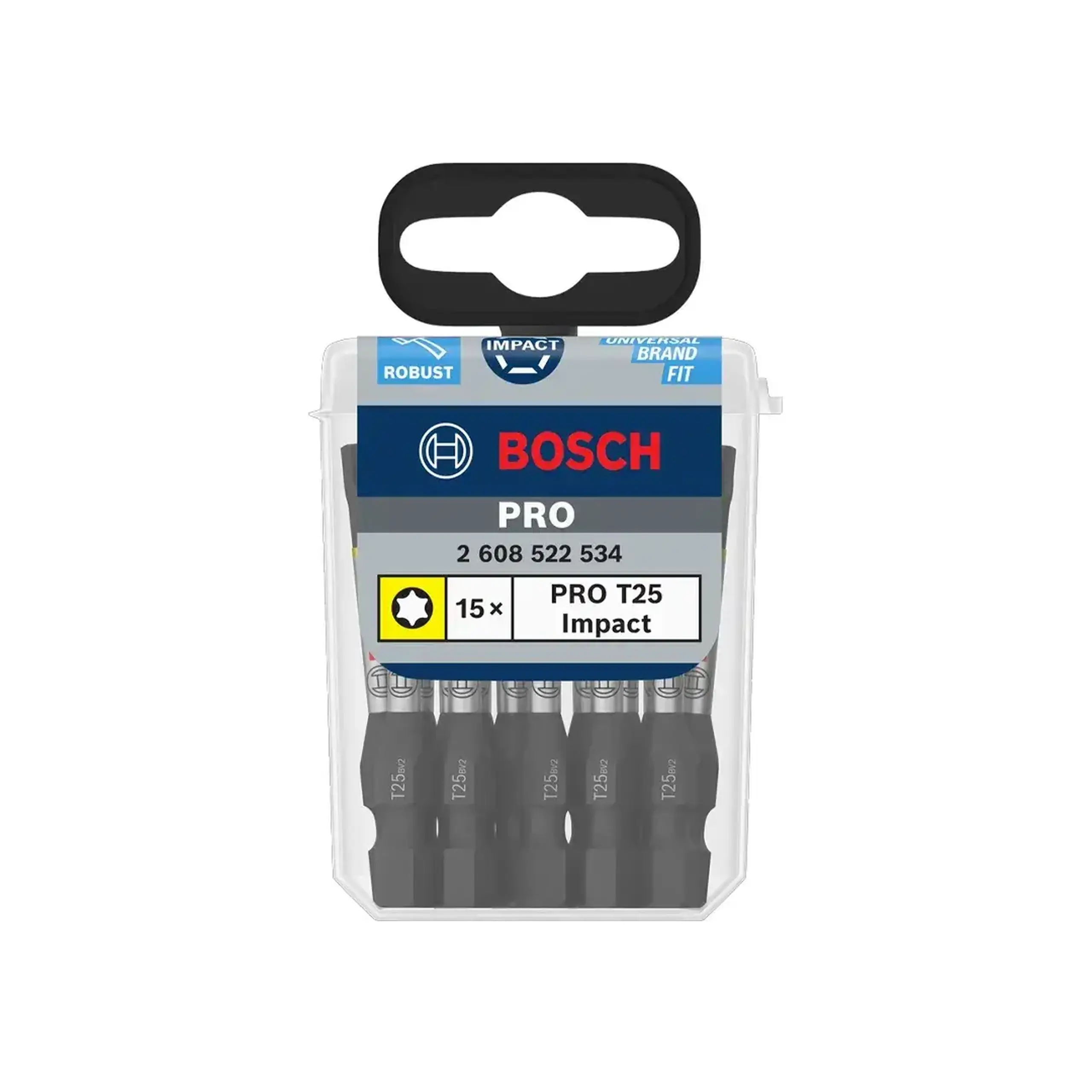 Set biți de impact 2 buc. T25 1/4" 55 mm Bosch - Bucăţi în set 15 buc.