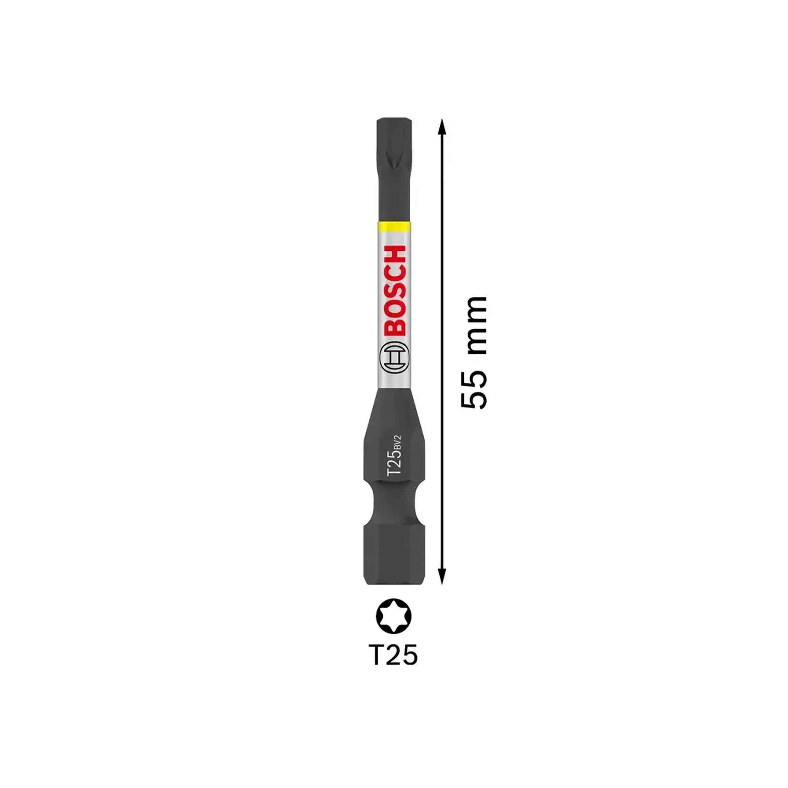 Set biți de impact 2 buc. T25 1/4" 55 mm Bosch - Bucăţi în set 15 buc.