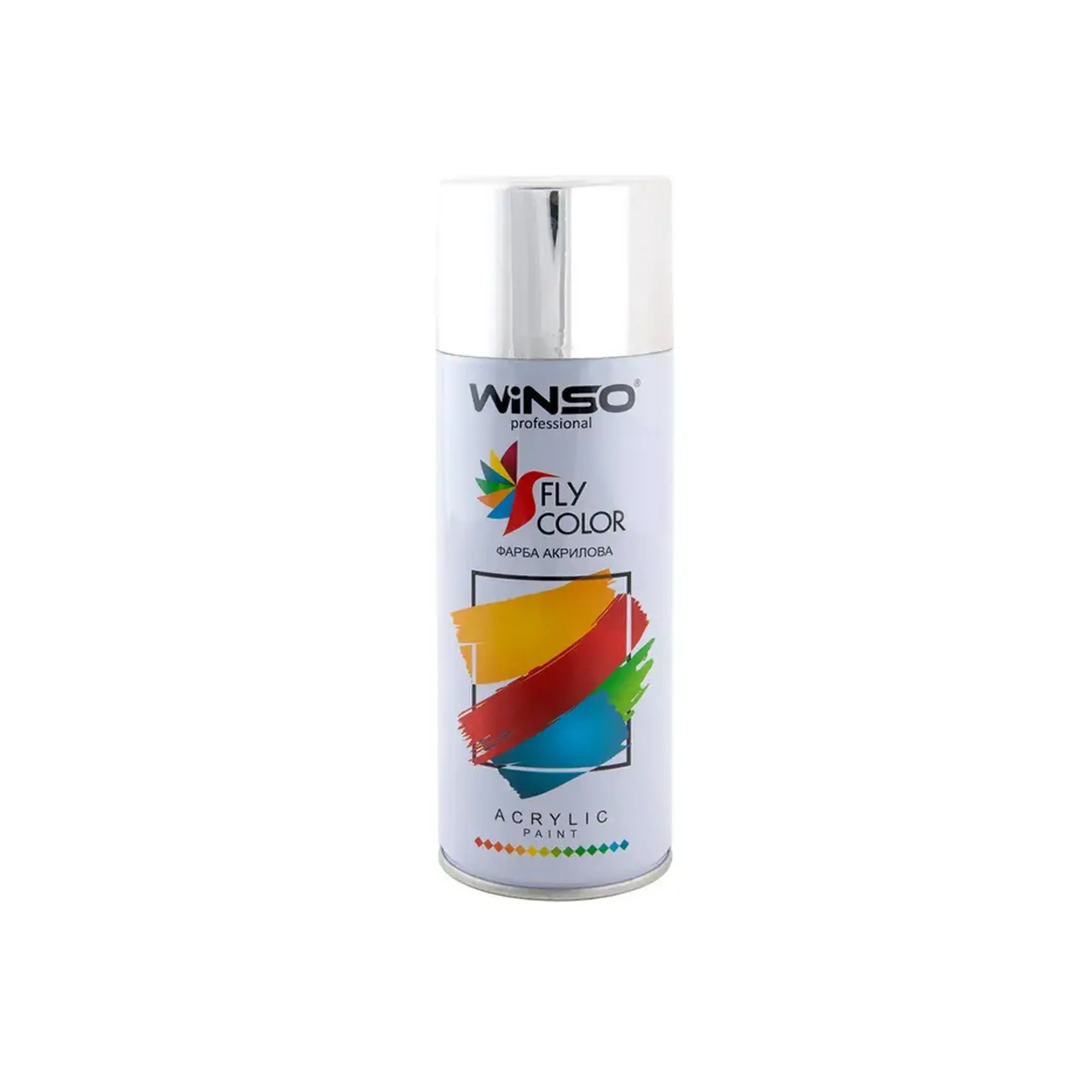 Vopsea spray acrilică Fly Color Crom argintiu 450 ml WINSO