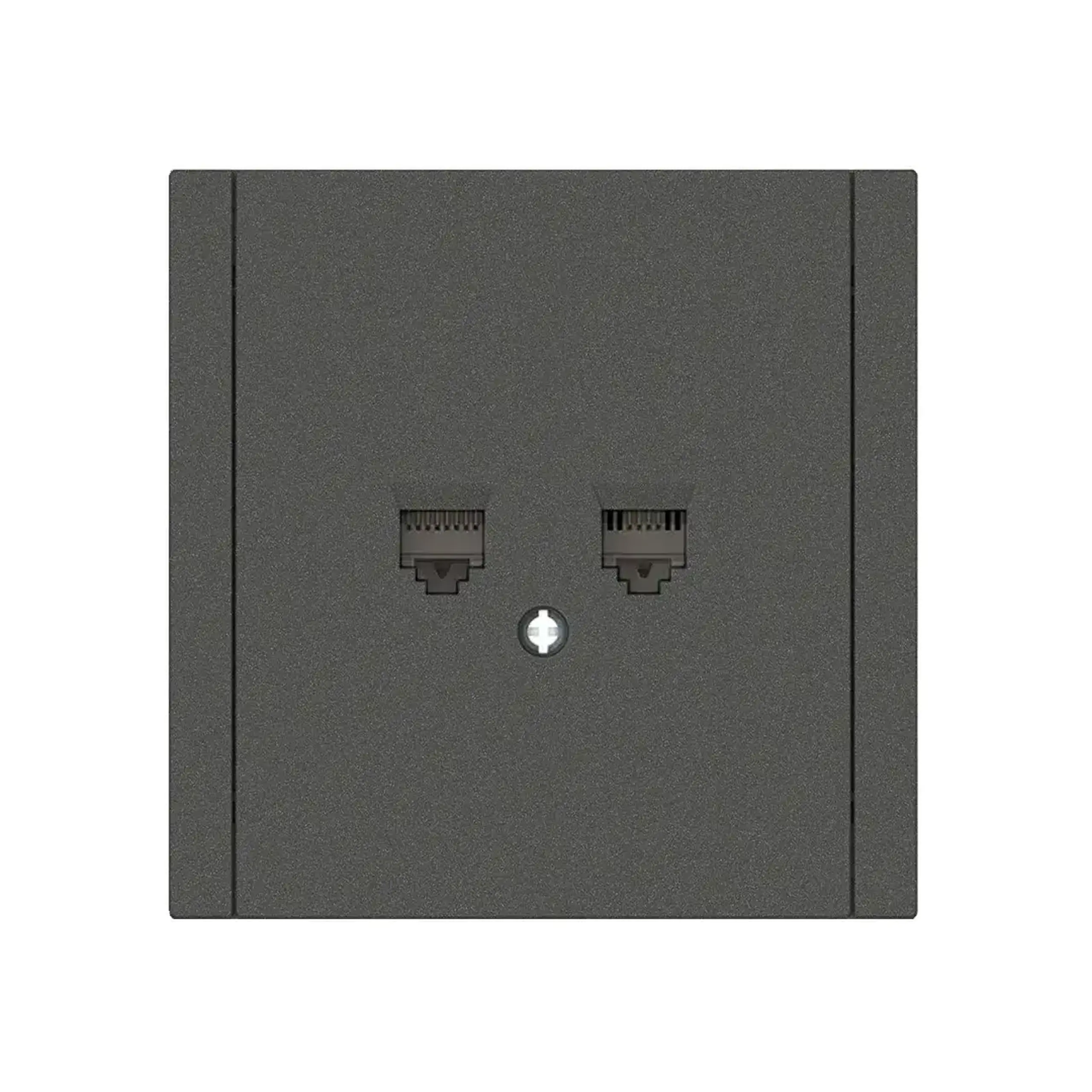 Priză de date dublă REMI 10 A antracit Elmos - Tip RJ11 + RJ45