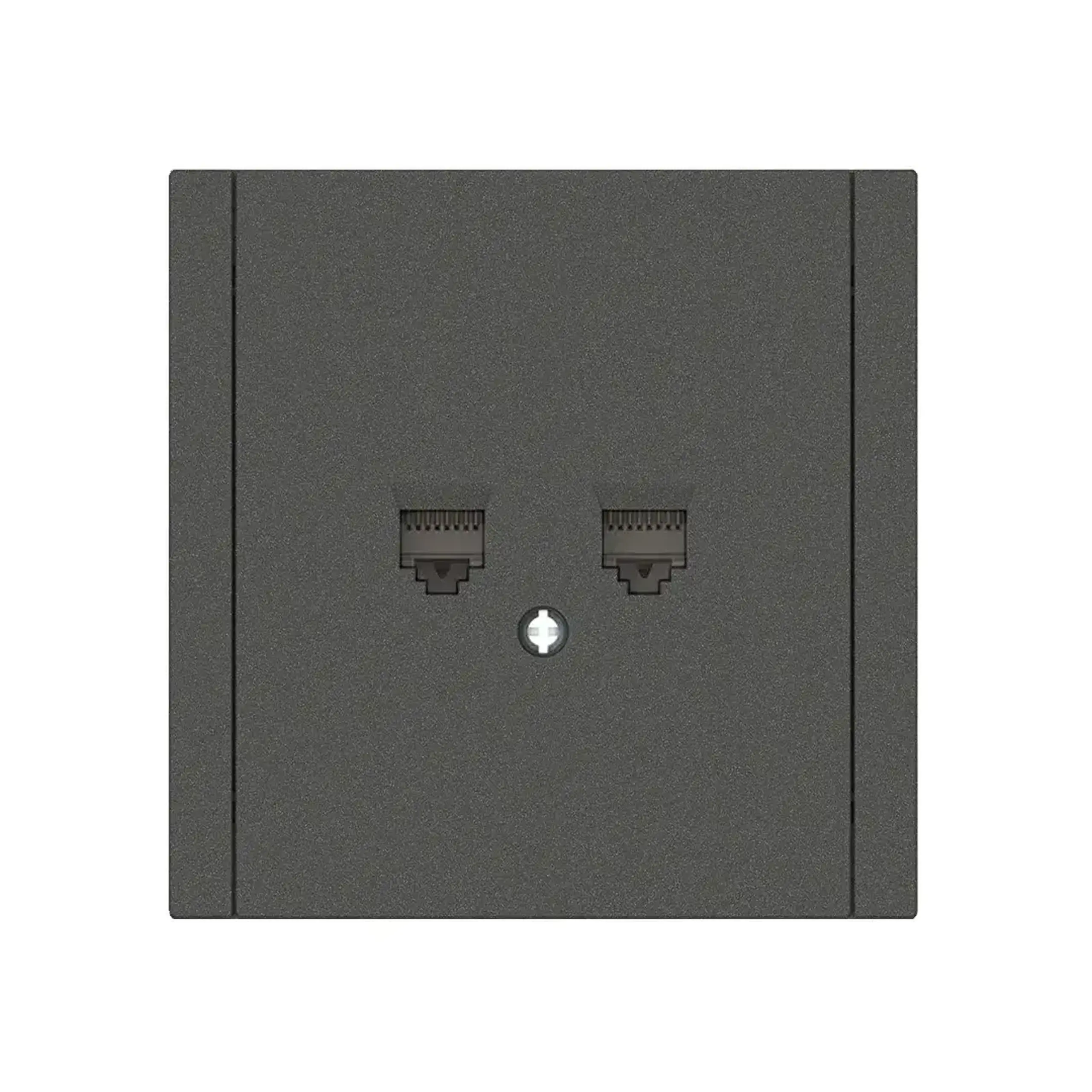 Priză de date dublă REMI 10 A antracit Elmos - Tip RJ45 + RJ45