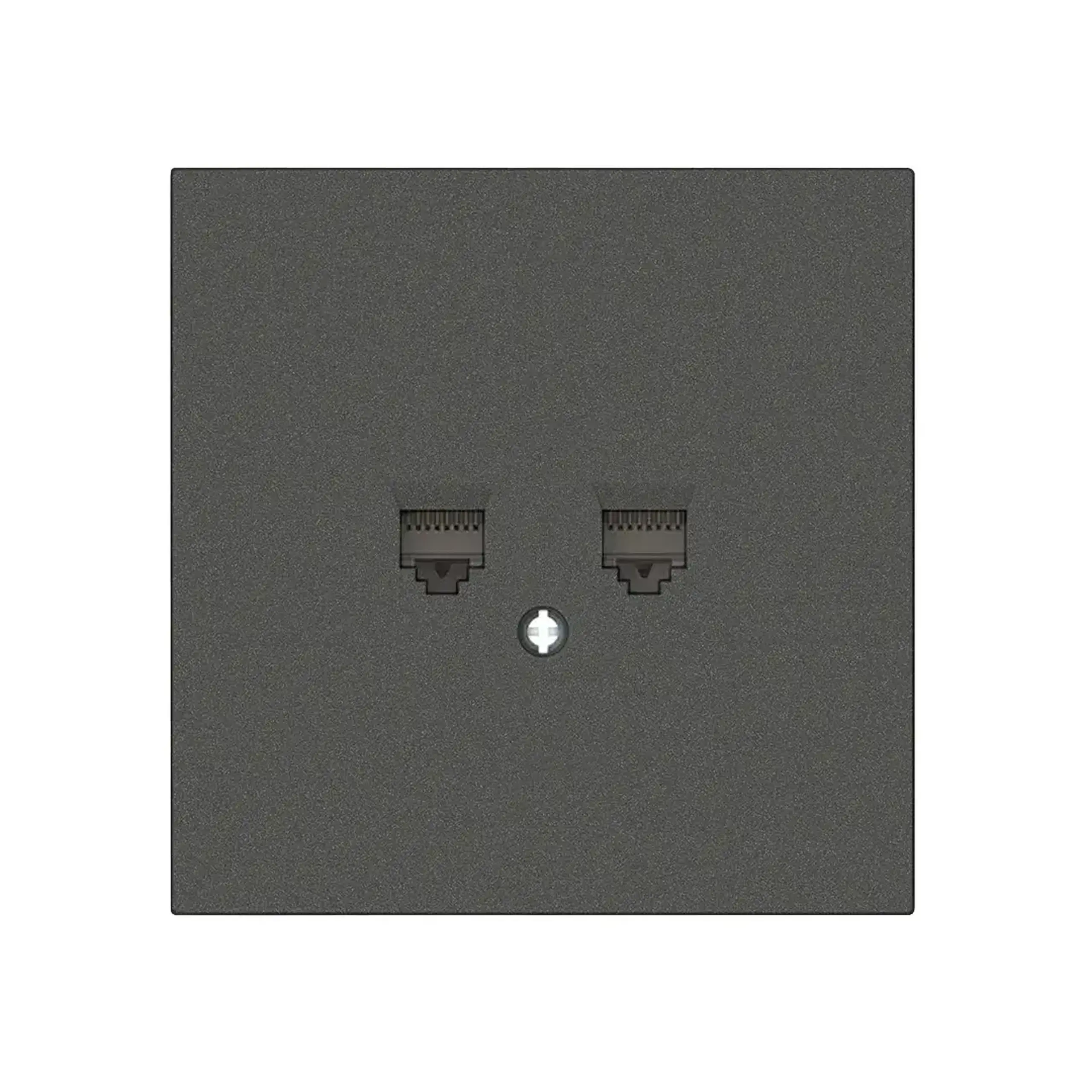Priză de date dublă ARIS 10 A antracit Elmos - Tip RJ45 + RJ45