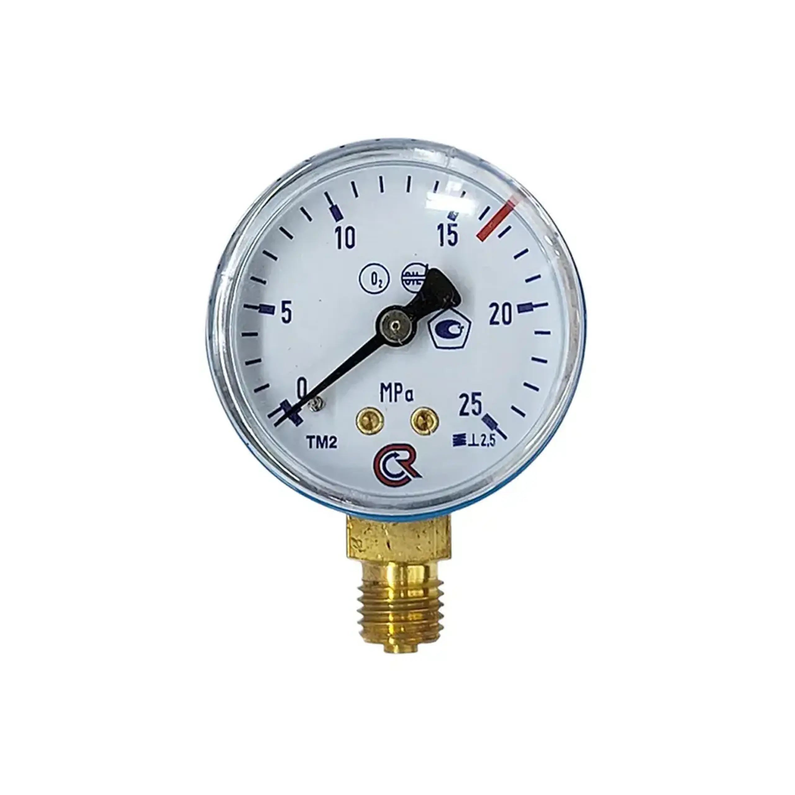 Manometru pentru oxigen PG62 0 - 2.5 Mpa RSlimit - Presiune 0 - 25 Mpa