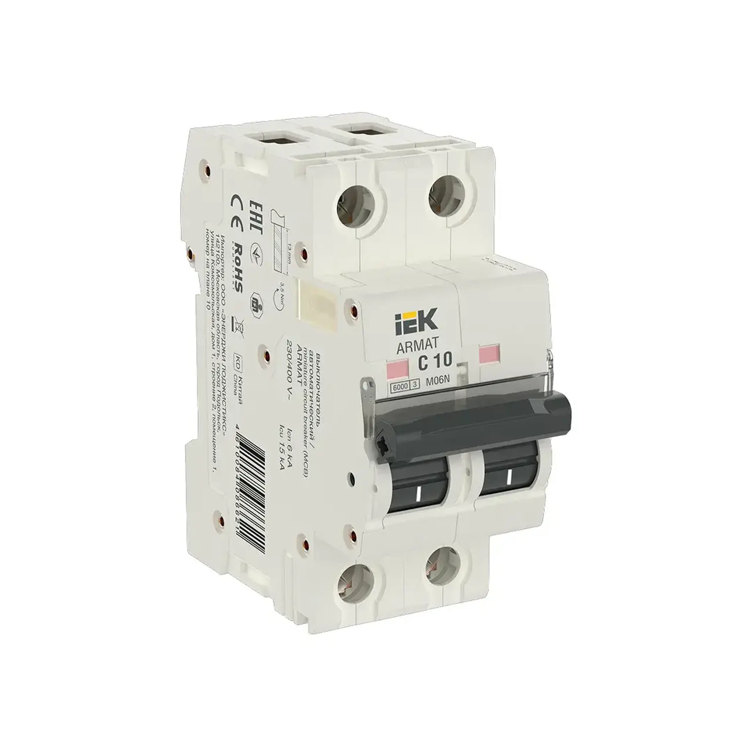 Întreruptor automat M06N 1P 1 A 230/400 V C IEK - 10 A (A) 2P