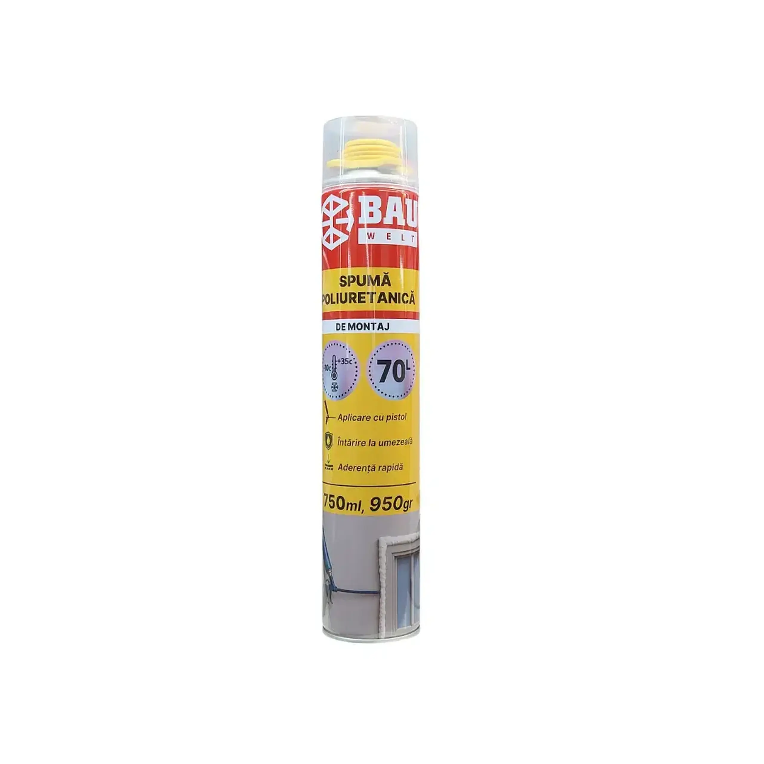 Spumă poliuretanică pentru montaj 750 ml Bauwelt