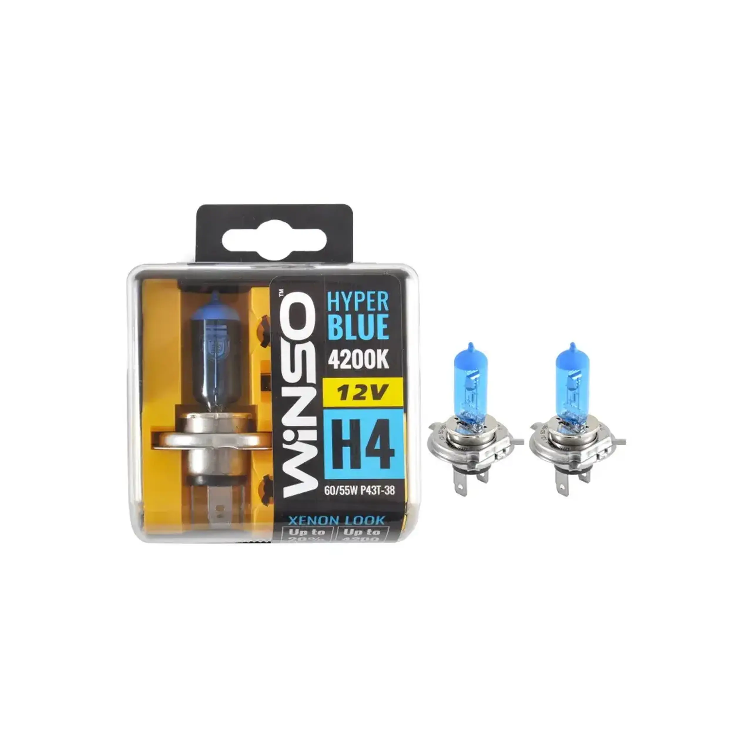 Bec auto H4 HYPER BLUE 60/55 W P43t-38 4200 K 12 V WINSO