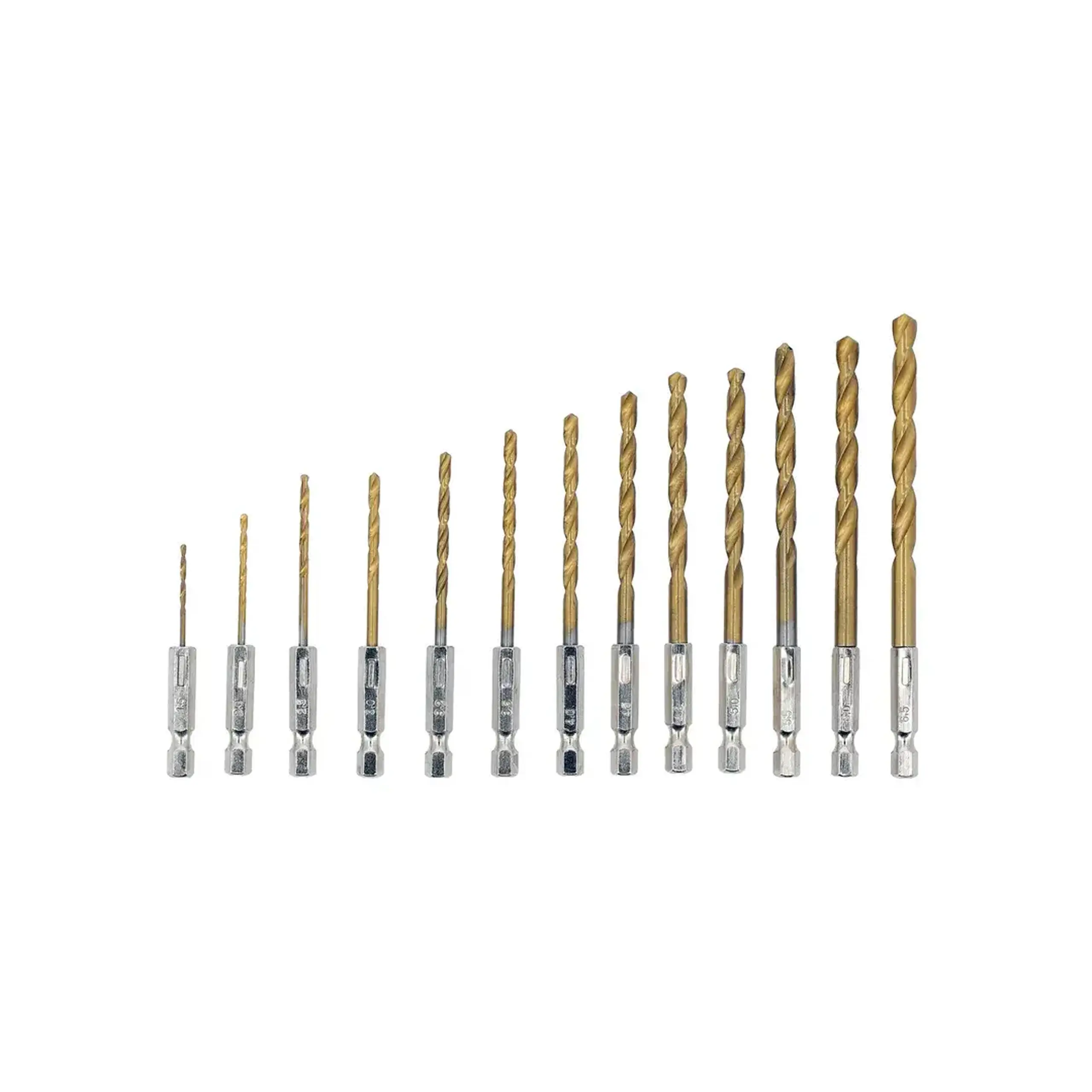 Set burghie 13 buc. pentru metal 1.5 - 6.5 mm Oțel HSS Hexagonal Sthor