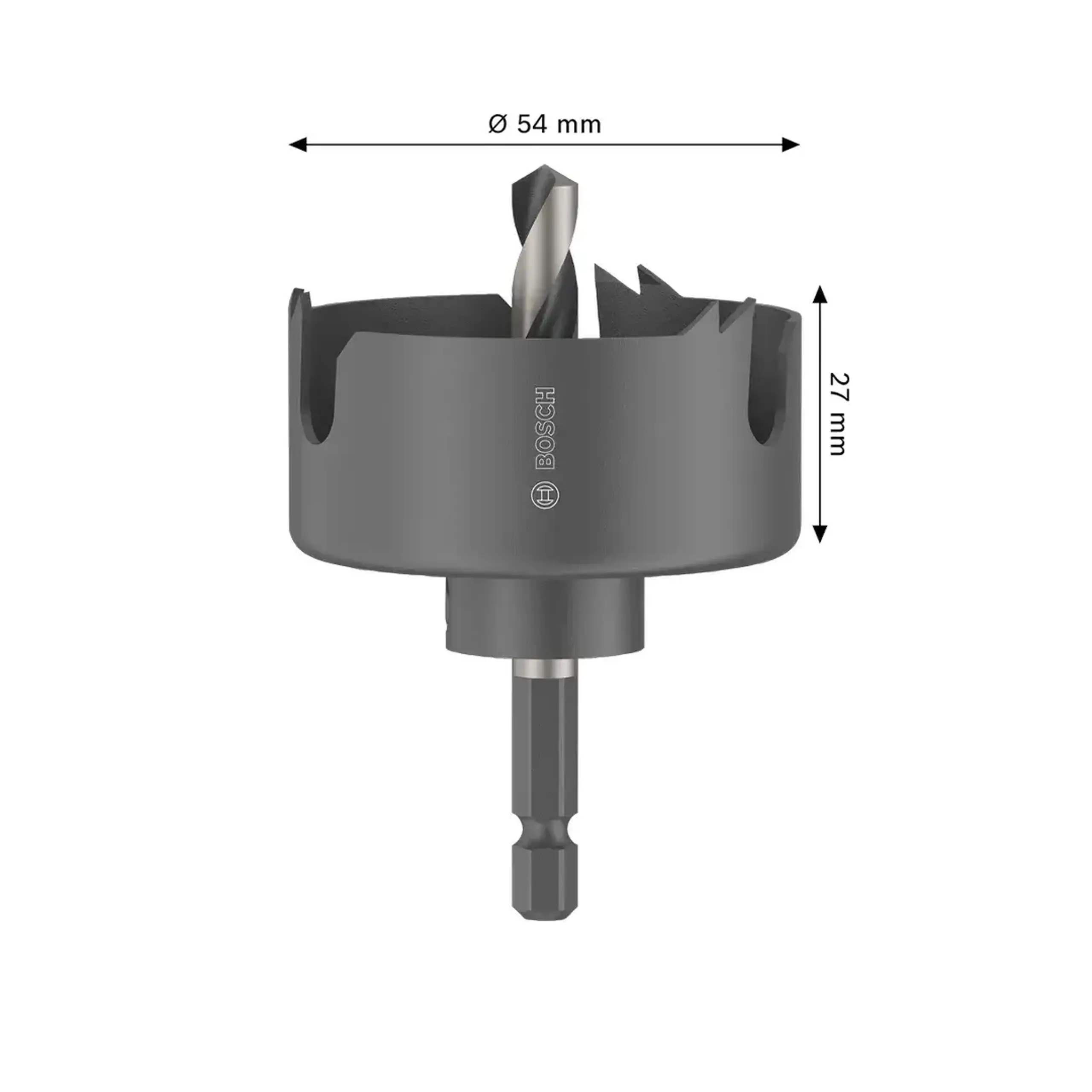 Carotă pentru lemn/gips carton 54 mm Hexagonal Bosch - Diametru 54 mm
