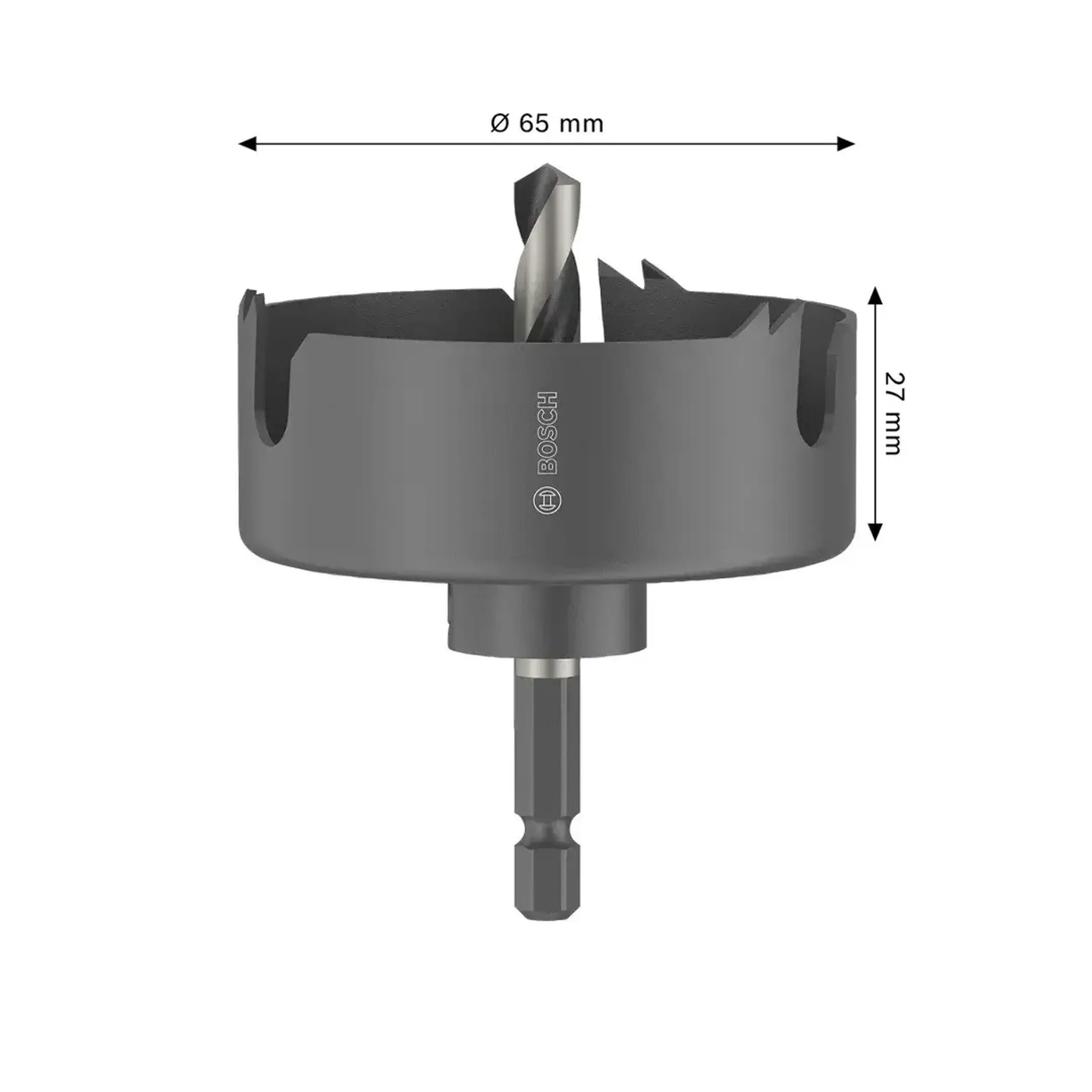 Carotă pentru lemn/gips carton 54 mm Hexagonal Bosch - Diametru 65 mm