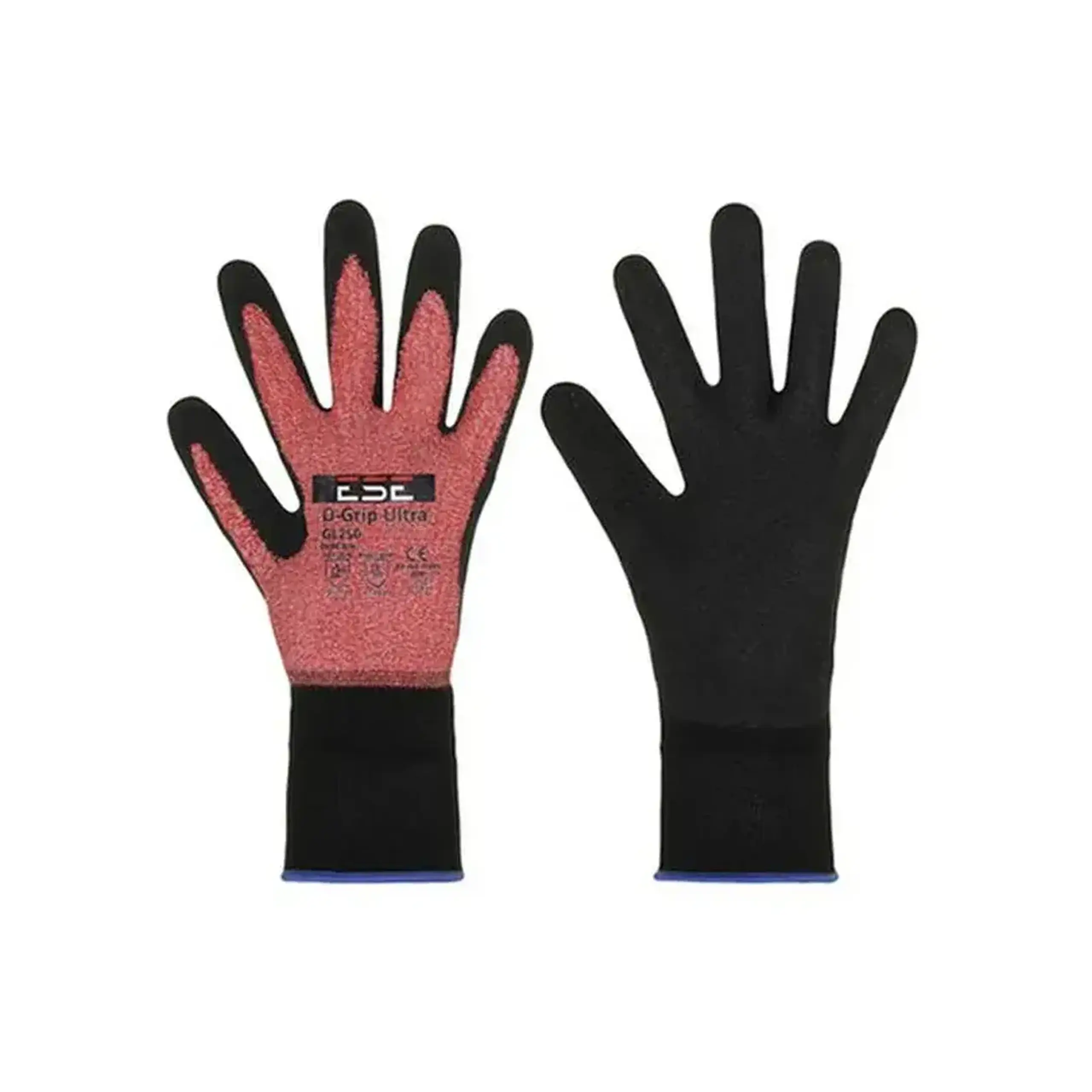 Mănuși acoperite cu nitril D-GRIP ULTRA 10 Roșu/Negru 10 buc. SAFETY JOGGER