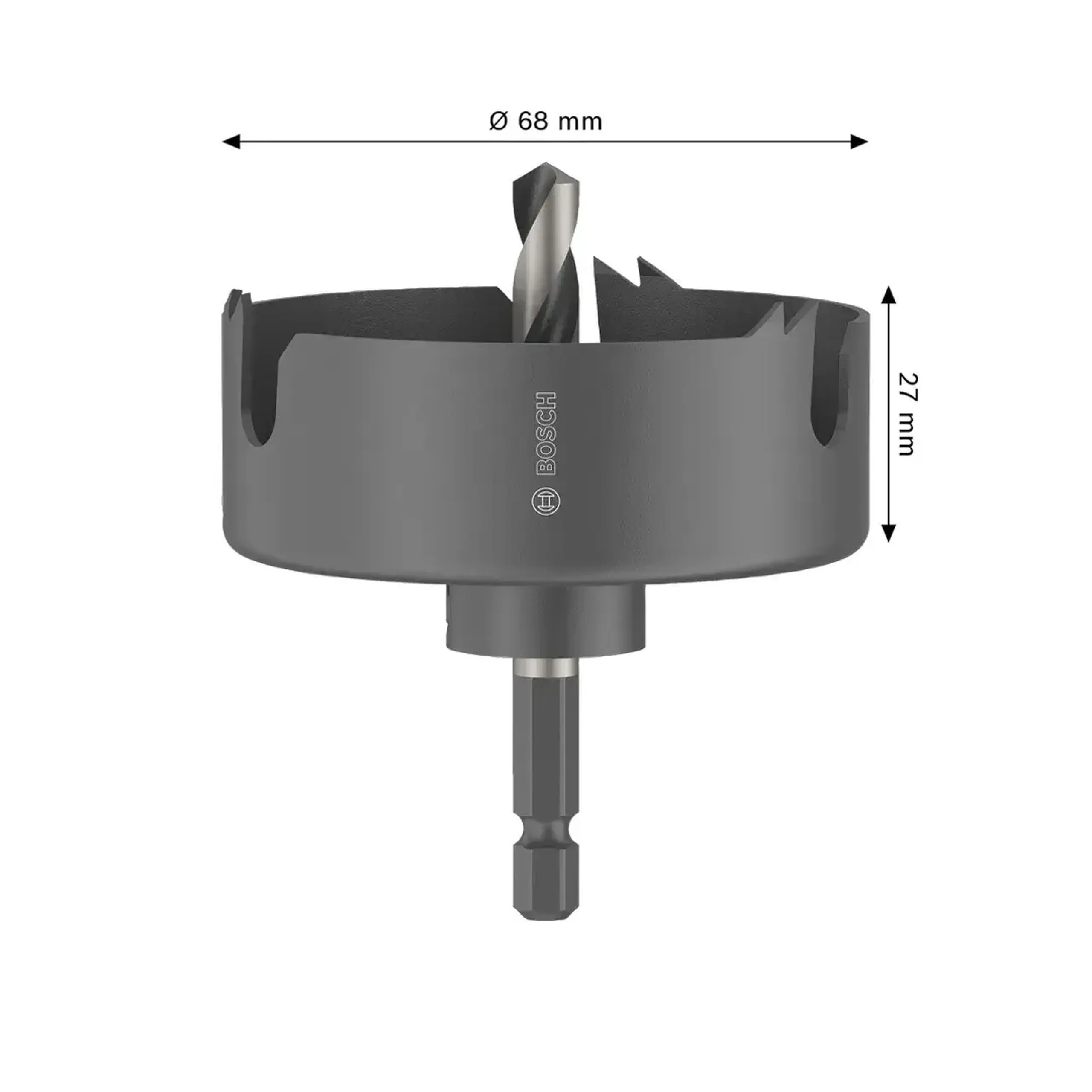 Carotă pentru lemn/gips carton 54 mm Hexagonal Bosch - Diametru 68 mm