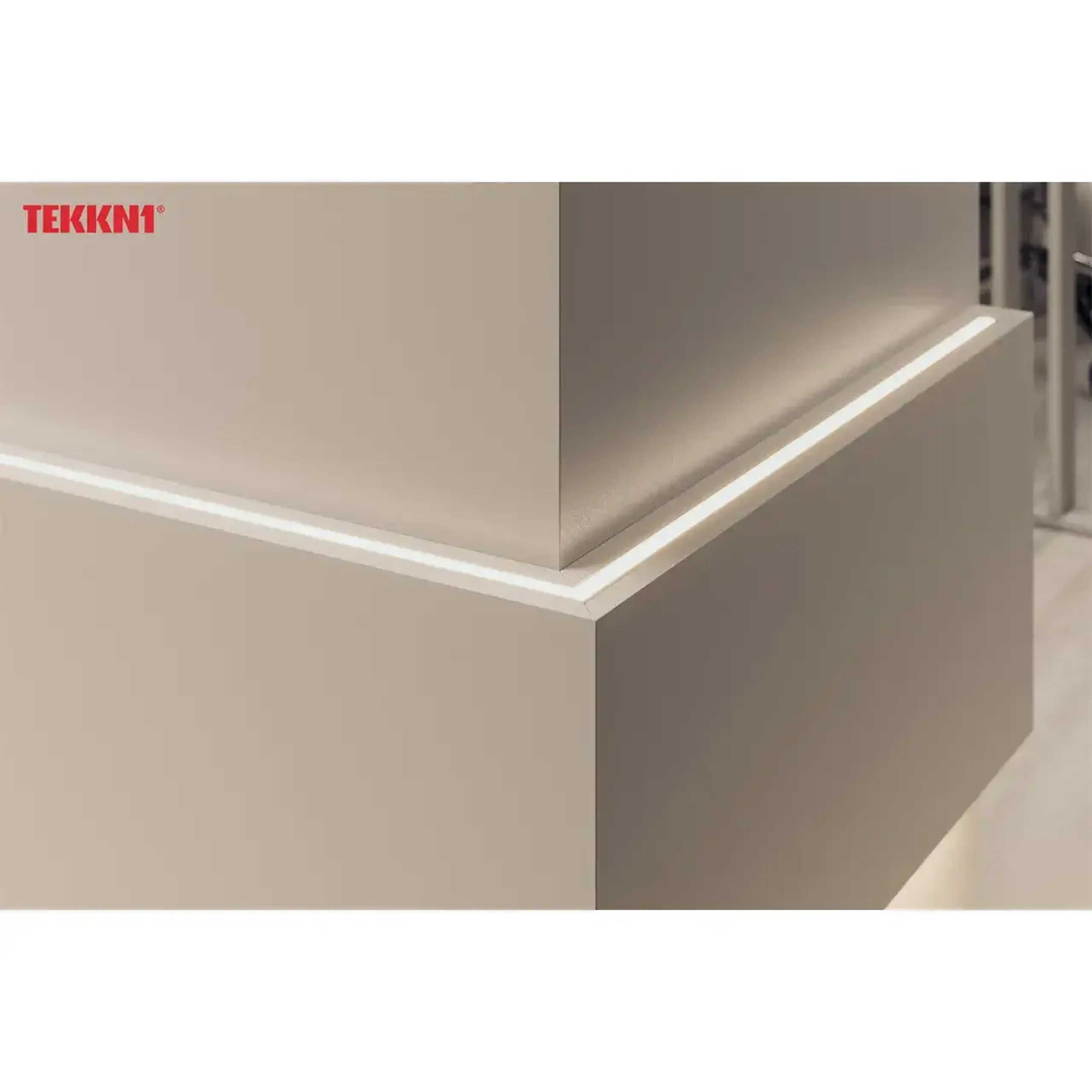 Profil din aluminiu cu dispersor TEKKNI SELDE 2020 x 21 x 7.2 mm Lumines