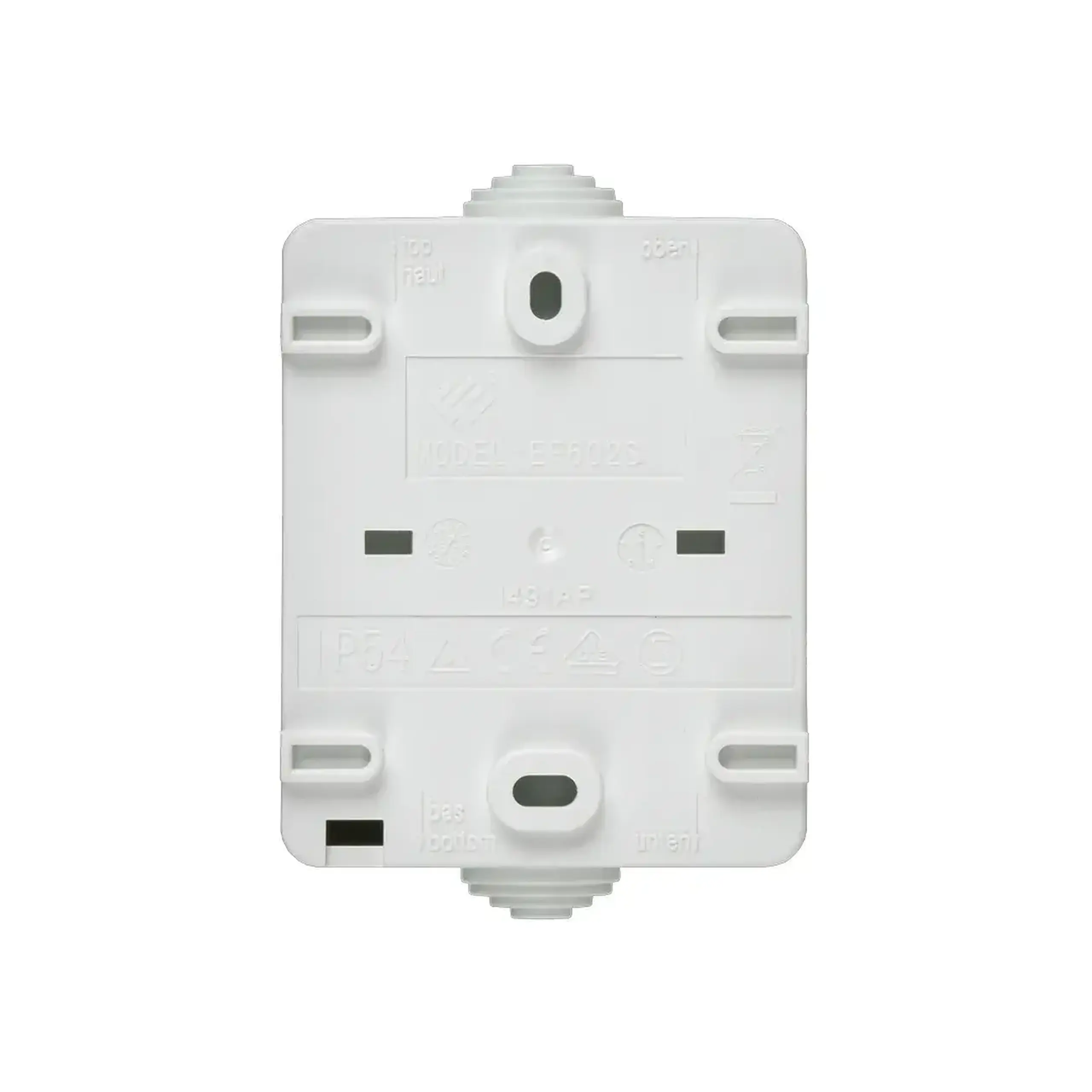 Priză cu obturator și capac FORS 16 A 220 - 240 V Alb IEK
