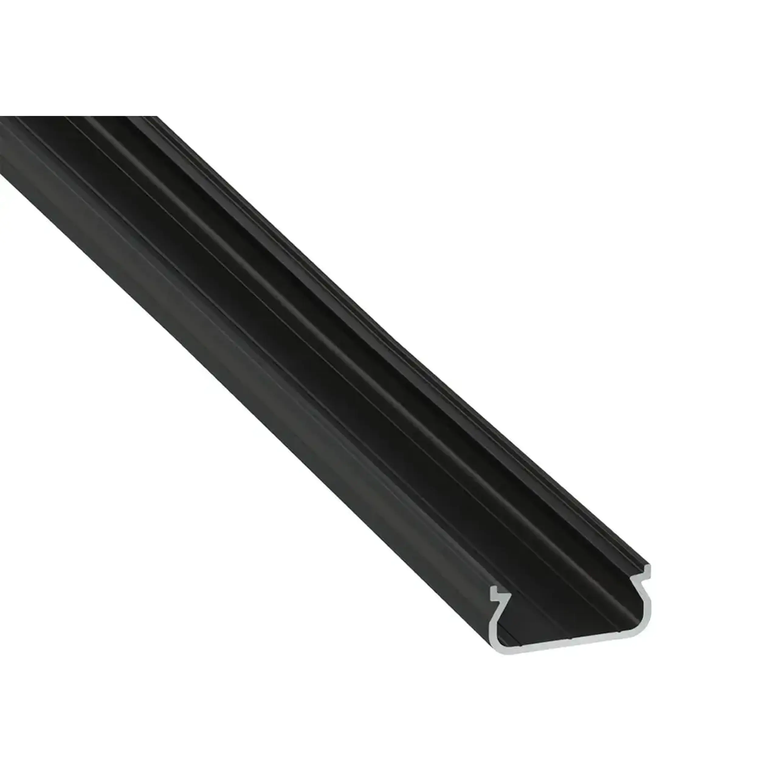 Profil din aluminiu cu dispersor TEKKNI ORRE 2020 x 16 x 7.2 mm Lumines - Negru/Opal 3000 x 16 x 7.2 mm (L x W x H x Ø)