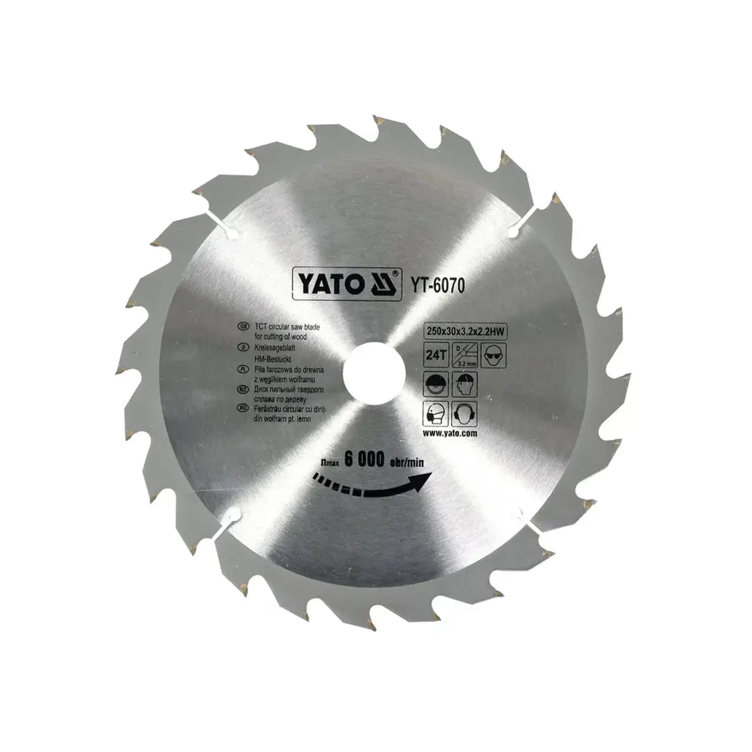 Disc de tăiat lemn 185 * 20 mm Yato - 250 * 24