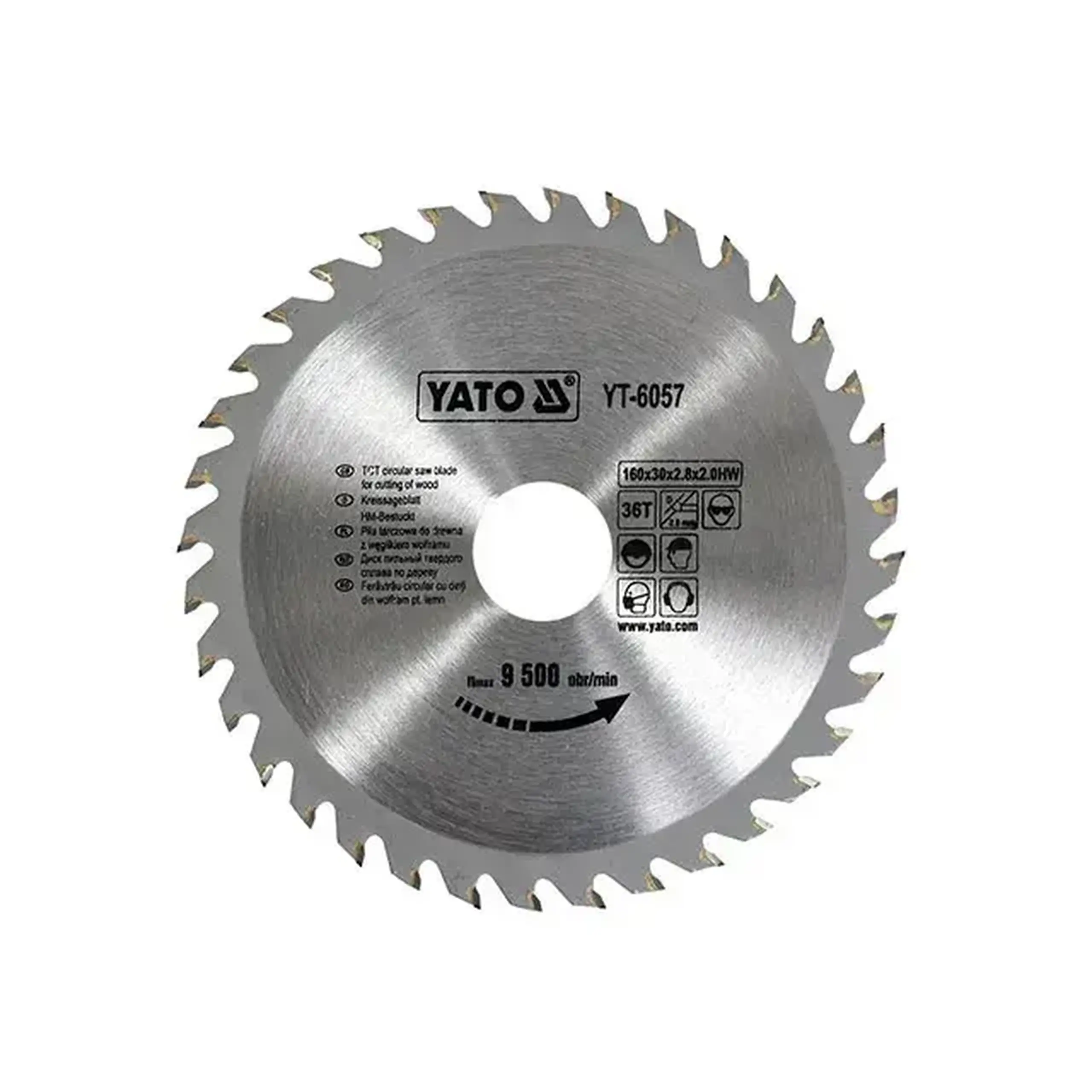 Disc de tăiat lemn 185 * 20 mm Yato - 160 * 36