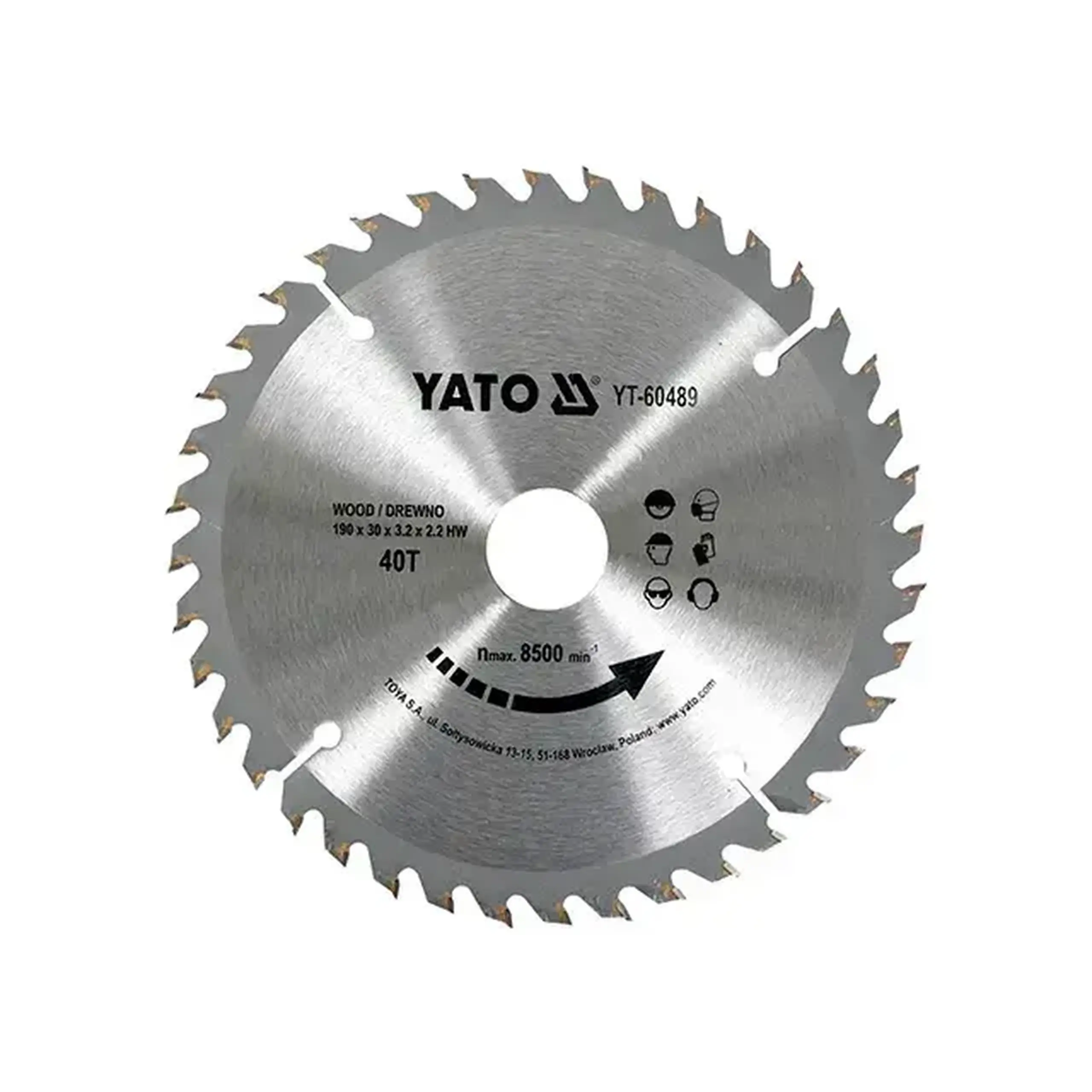Disc de tăiat lemn 185 * 20 mm Yato - 190 * 40