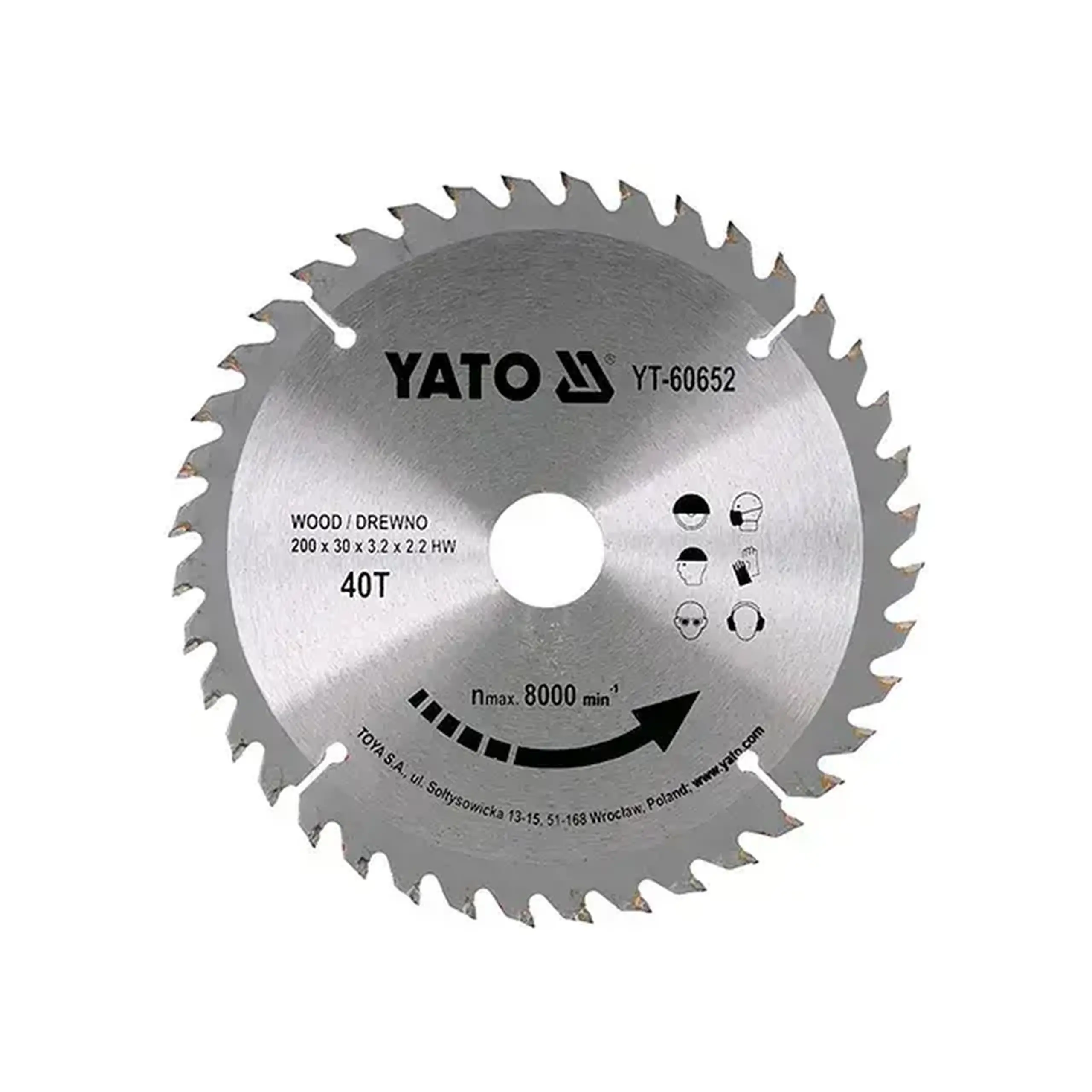 Disc de tăiat lemn 185 * 20 mm Yato - 210 * 40