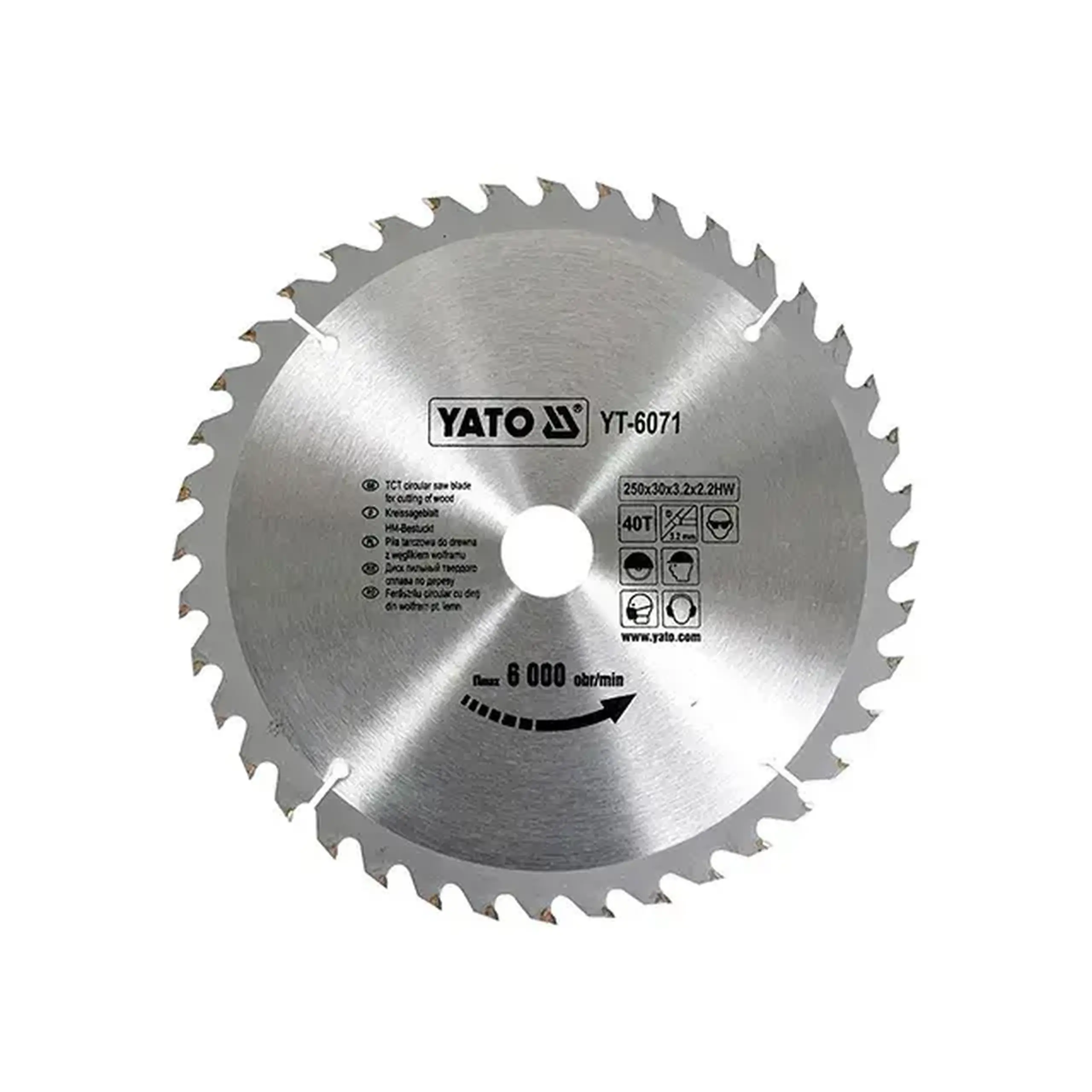 Disc de tăiat lemn 185 * 20 mm Yato - 250 * 40
