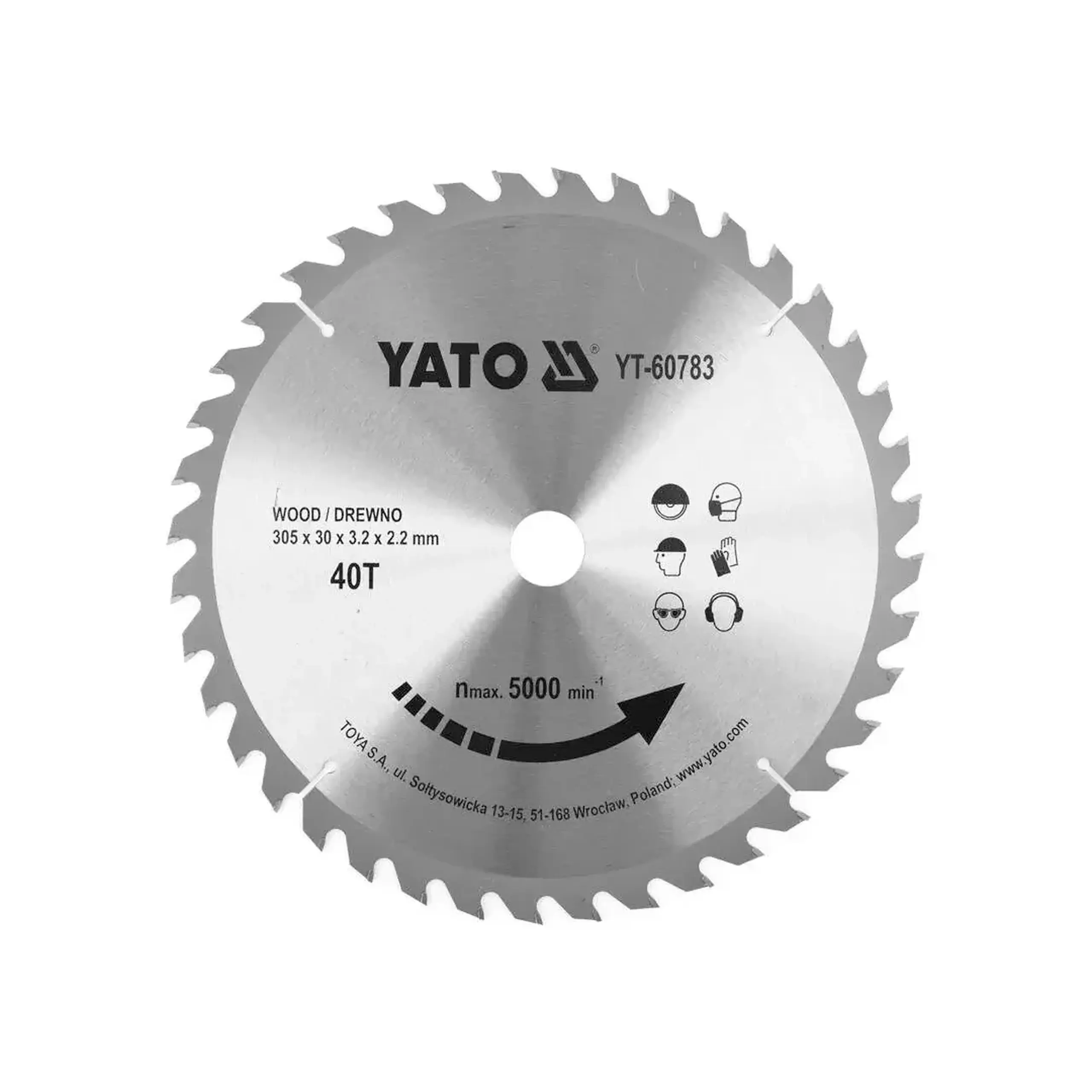 Disc de tăiat lemn 185 * 20 mm Yato - 305 * 40