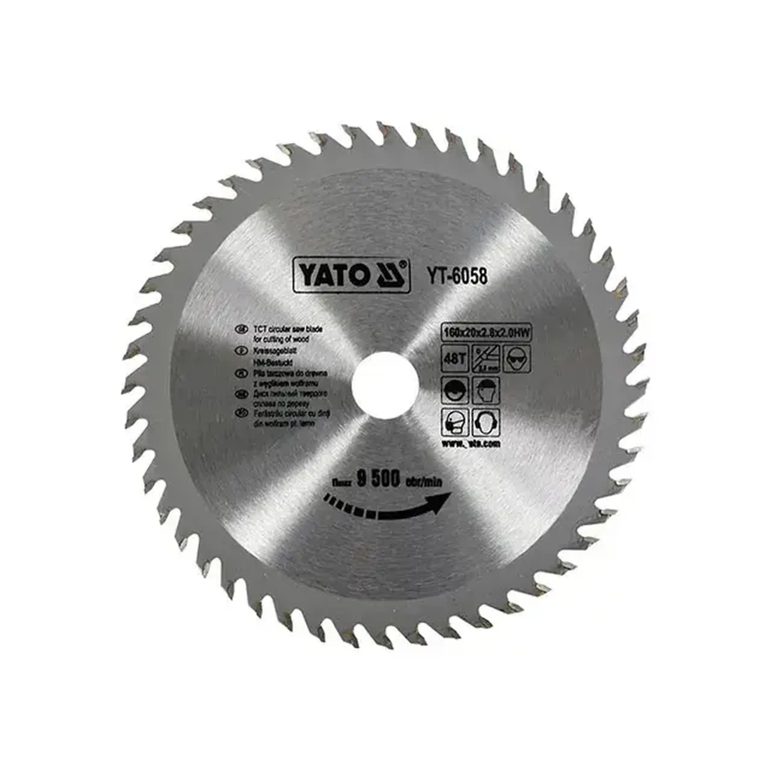 Disc de tăiat lemn 185 * 20 mm Yato - 160 * 48