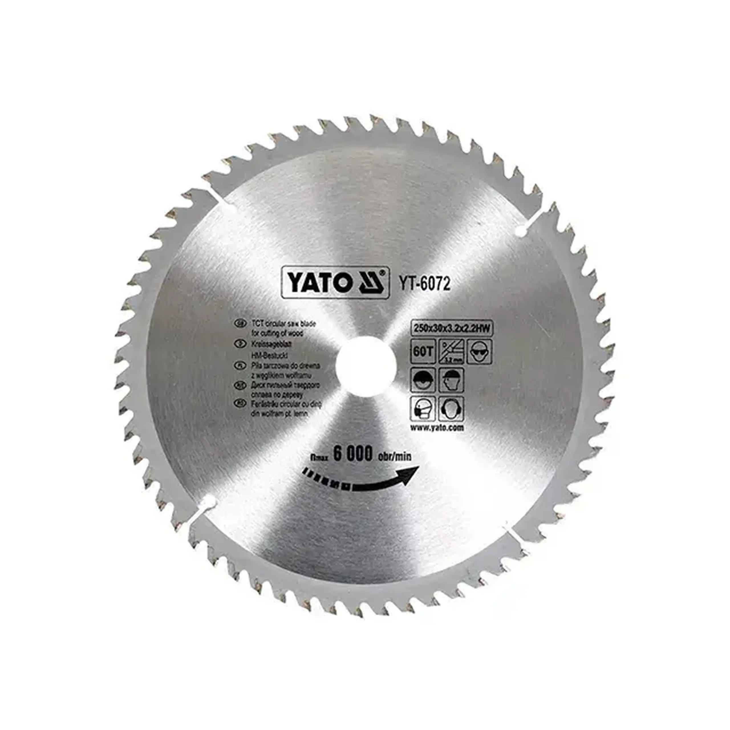 Disc de tăiat lemn 185 * 20 mm Yato - 250 * 60
