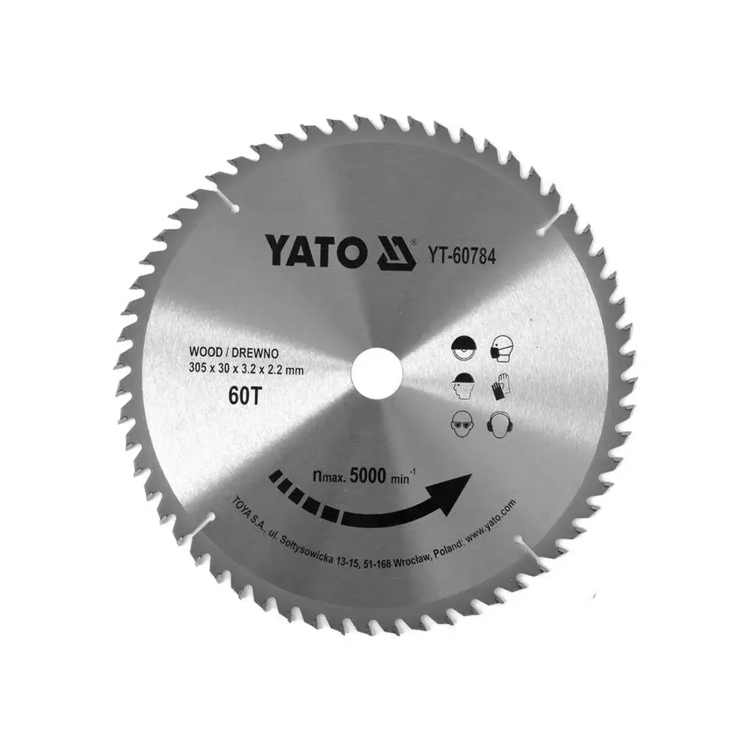 Disc de tăiat lemn 185 * 20 mm Yato - 305 * 60