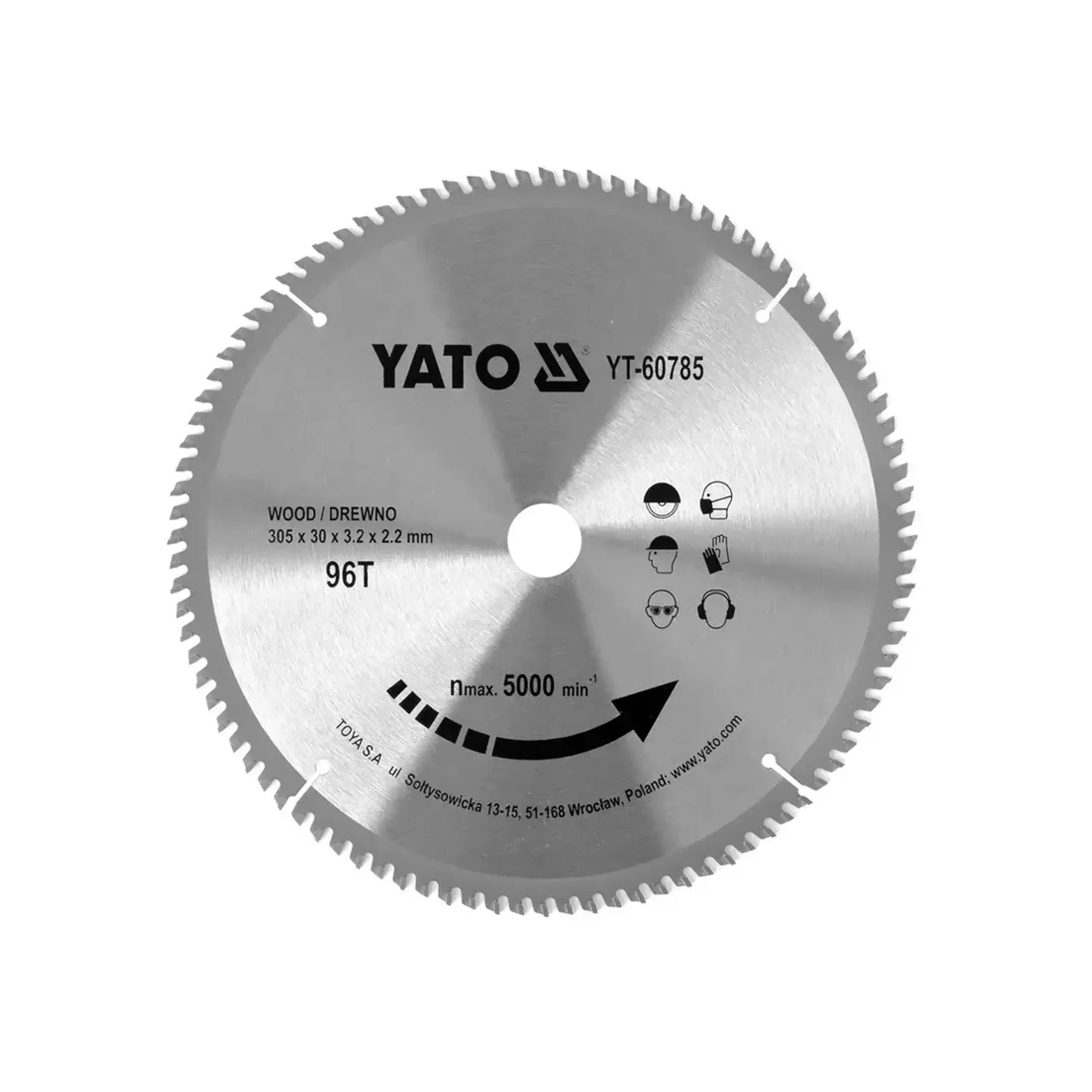 Disc de tăiat lemn 185 * 20 mm Yato - 305 * 96