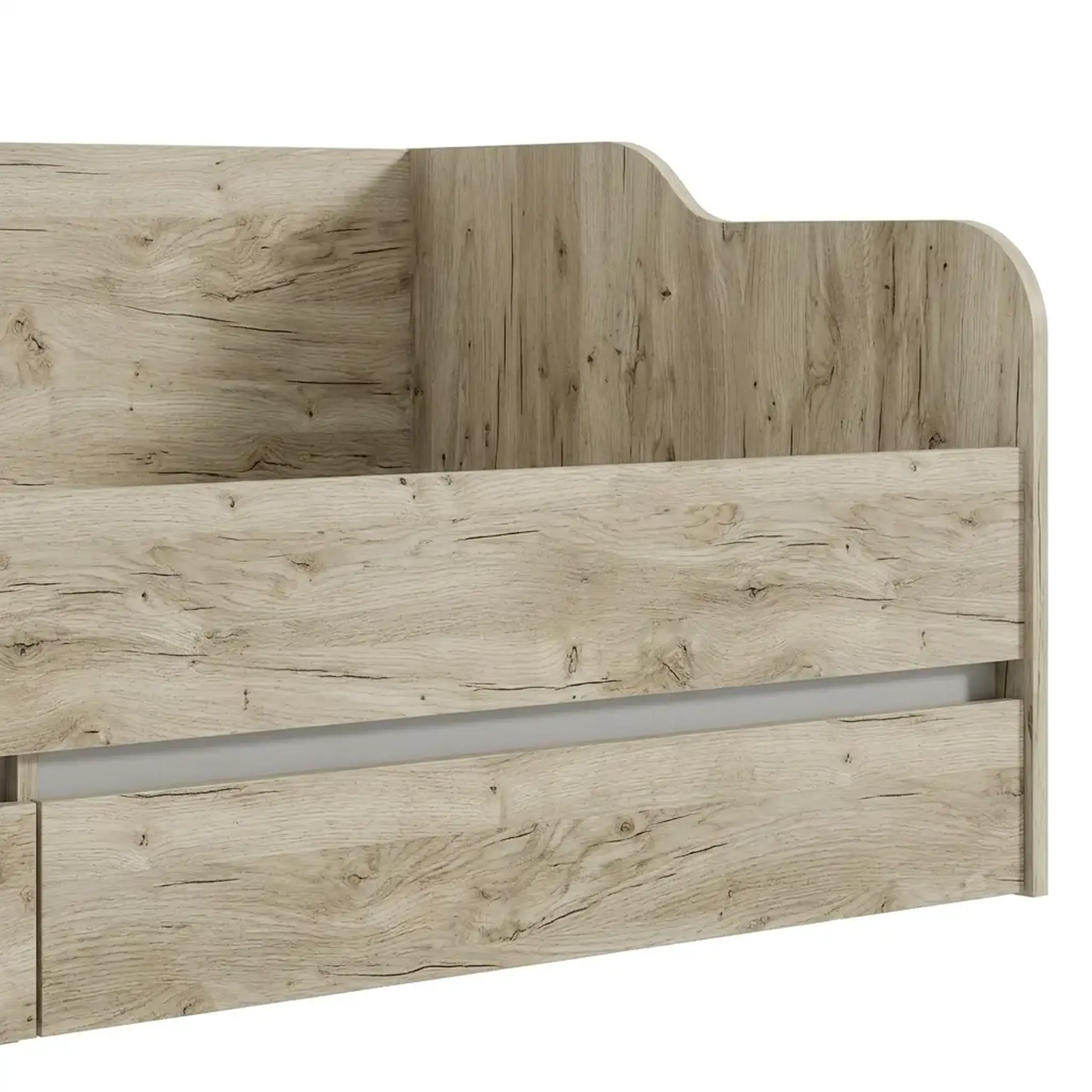 Pat 4home Ideea 200x90 cm, Stejar Kraft Gri/Satin